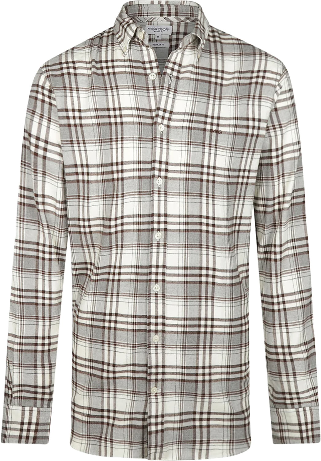 McGregor Overhemd Flannel Check Bruin