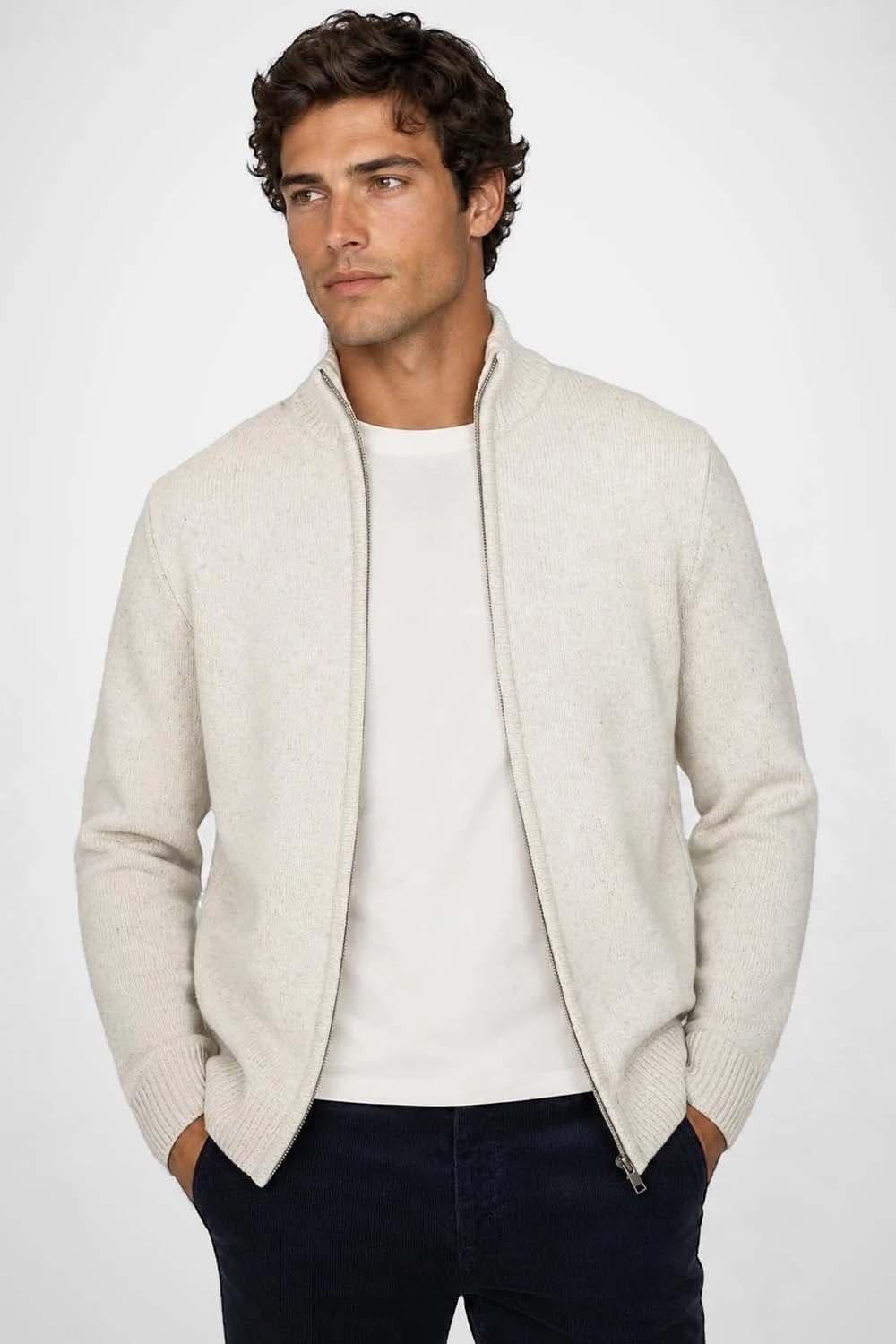 McGregor Trui Fisherman Cardigan Crème