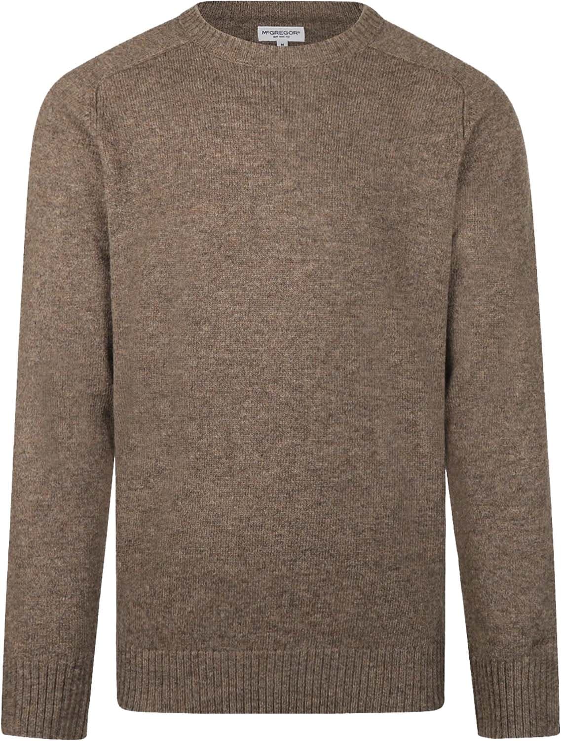 McGregor Trui Lambswool Crew Neck Bruin