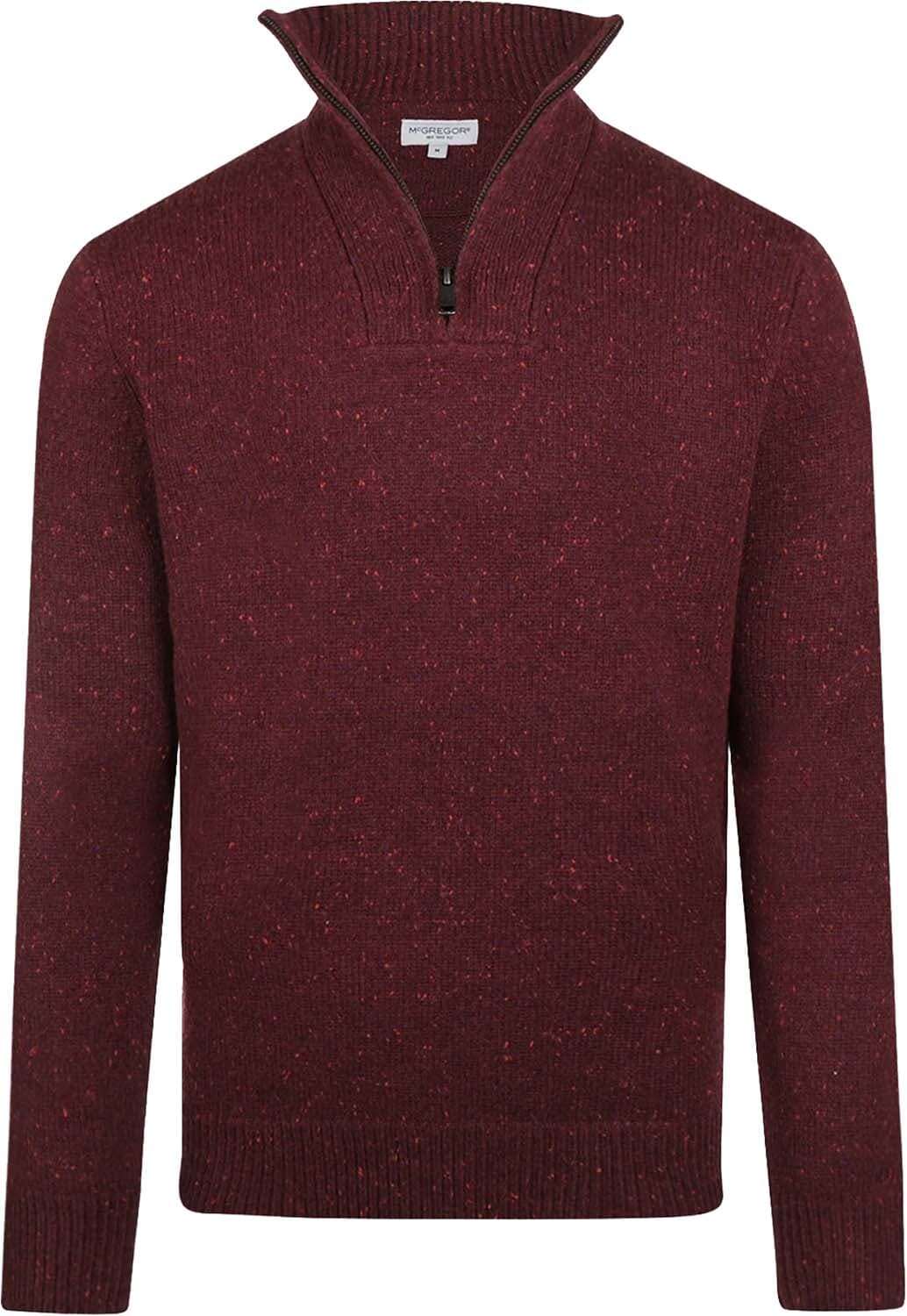 Trui Mock Fisherman Bordeaux Rood