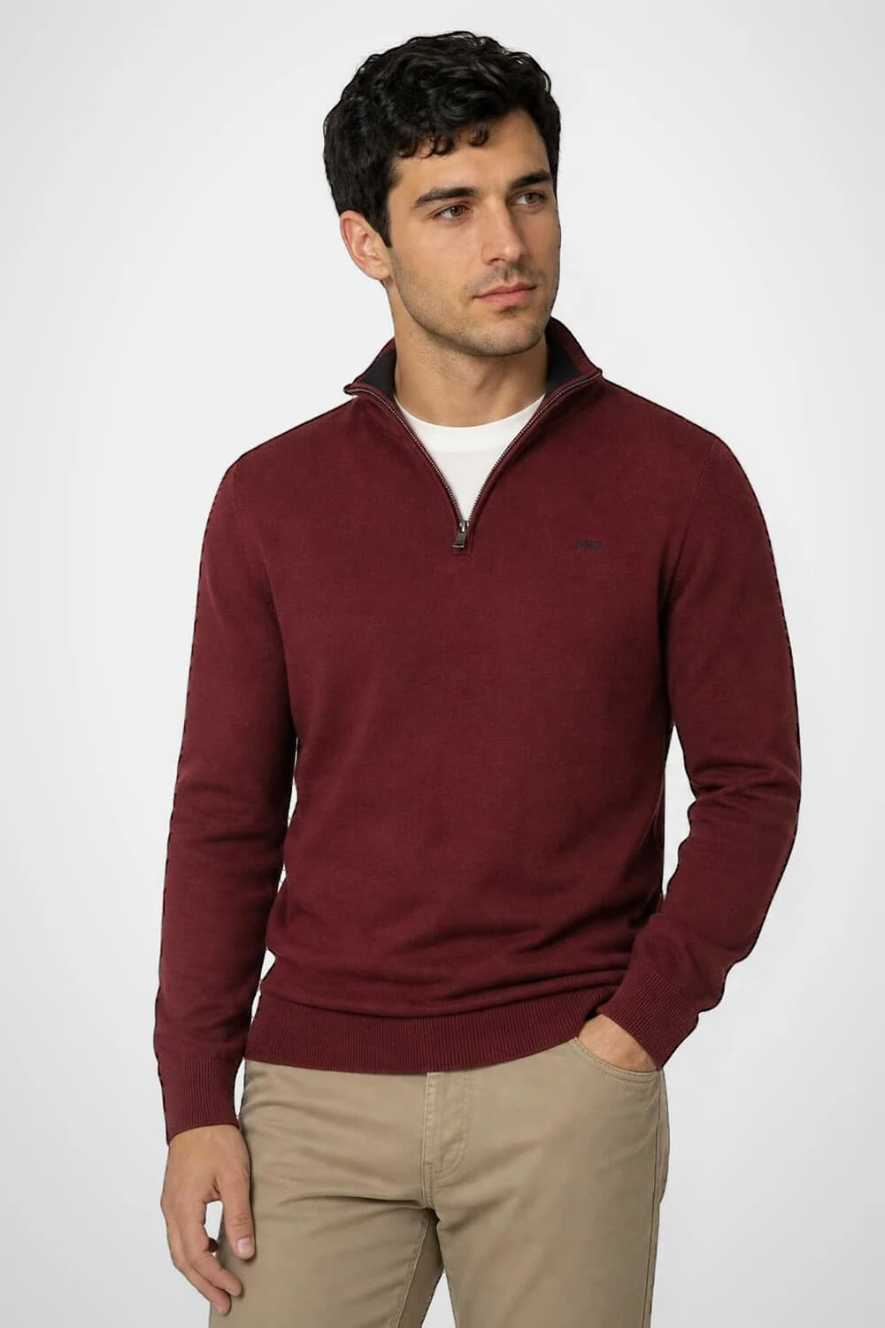 McGregor zip mock Bordeaux Rood