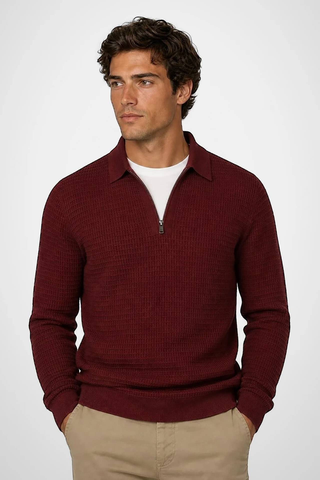 McGregor Trui Structured Polo Bordeaux Rood
