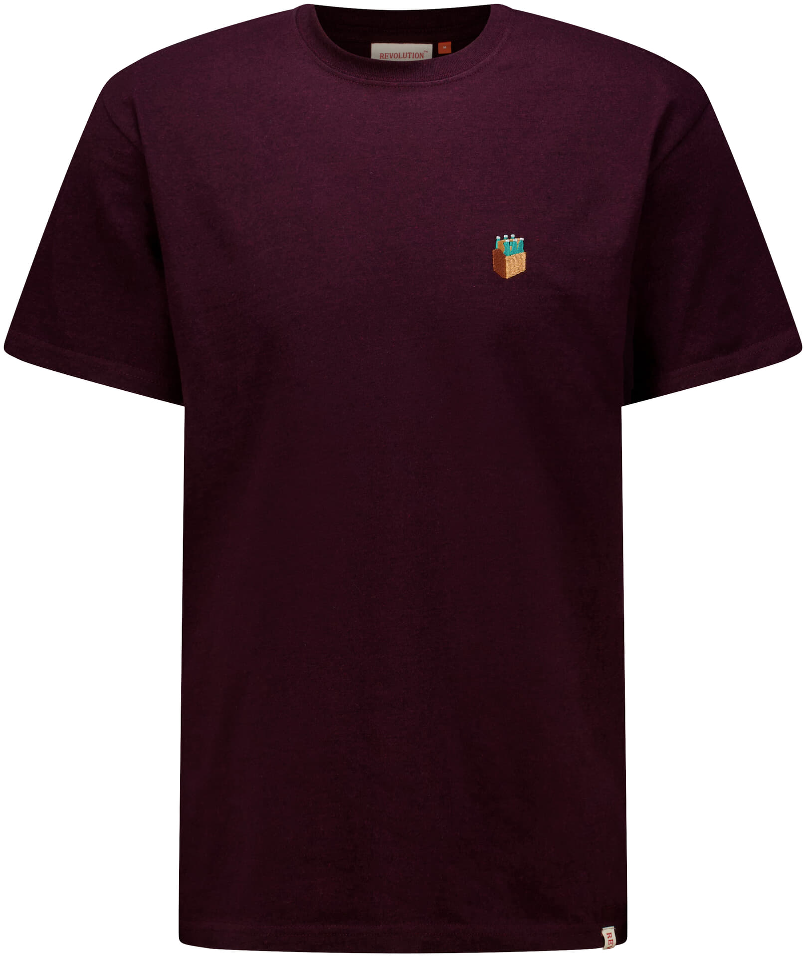 Revolution T-Shirt Loose Fit Bordeaux Rood