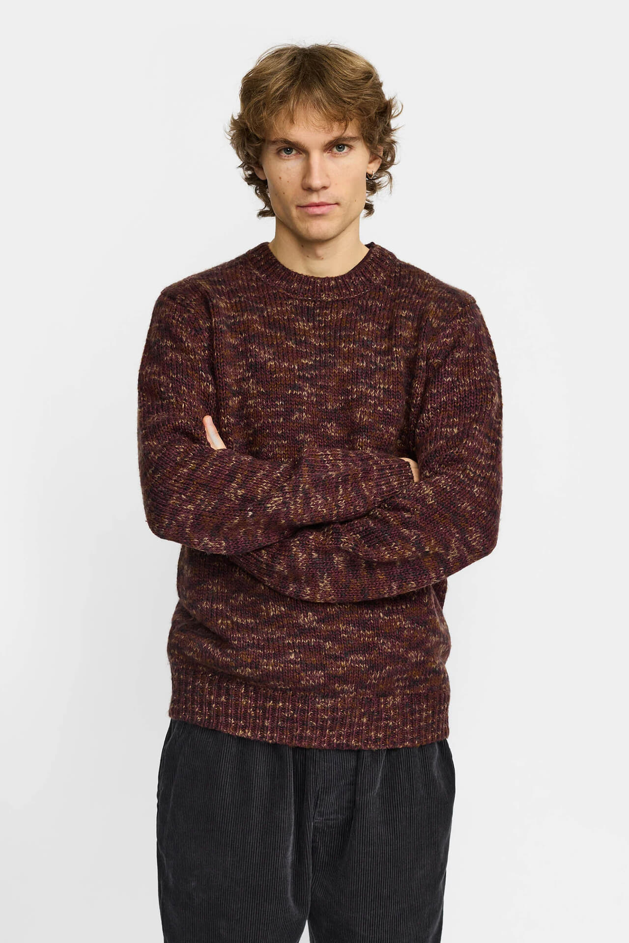 Revolution Gebreide Trui Bordeaux Rood