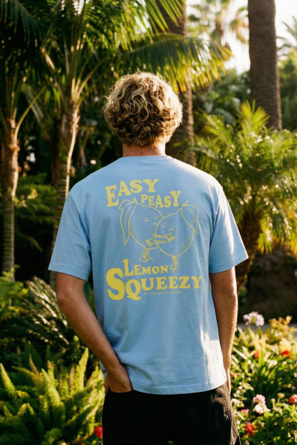 On Vacation T-shirt Blauw
