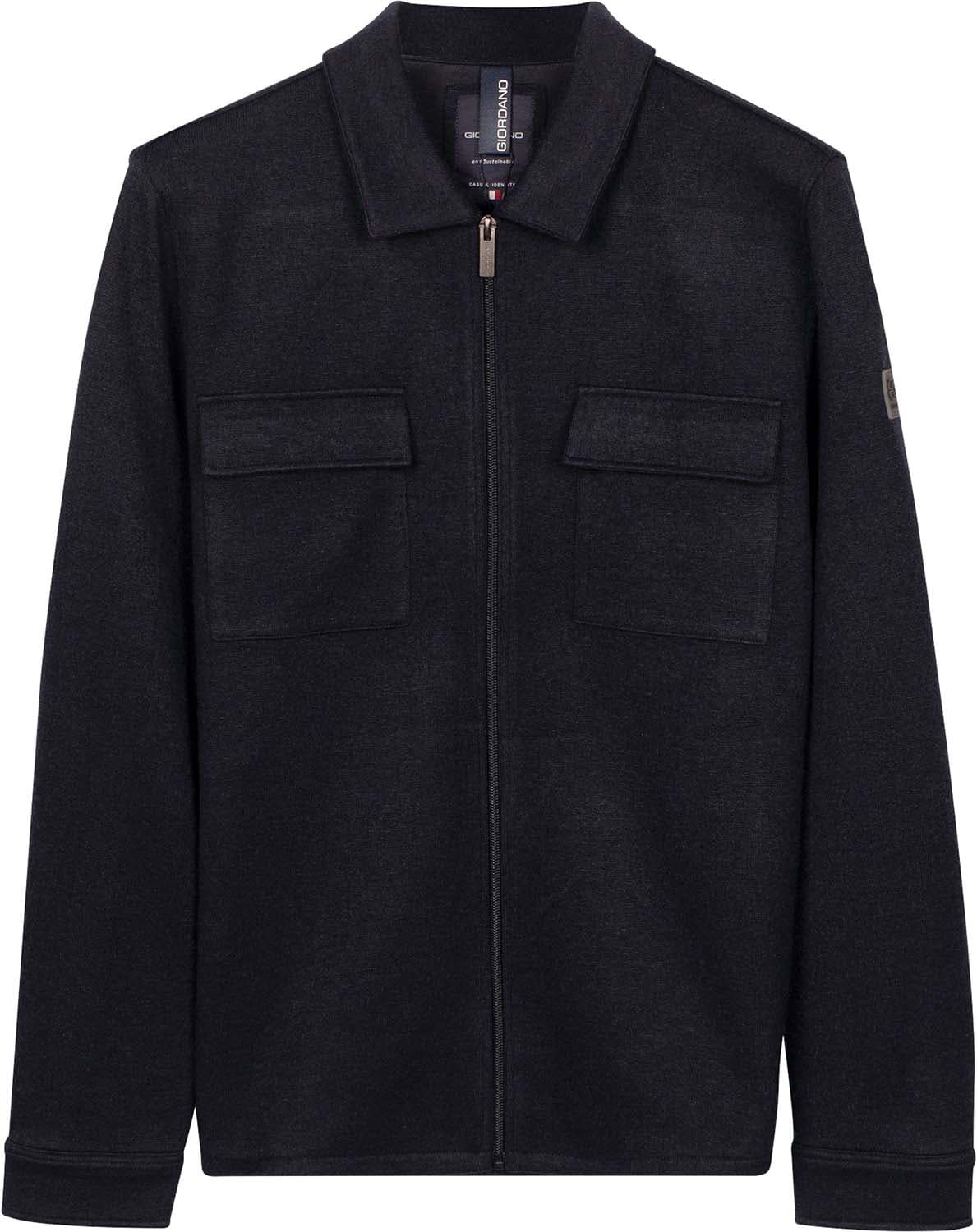 Giordano Vest Carissio Zip Wol Mix Jersey Navy