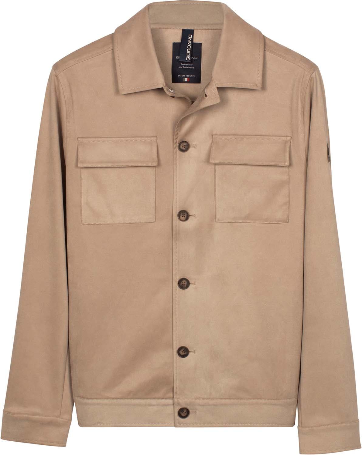 Giordano Overshirt Romio Suedine Beige