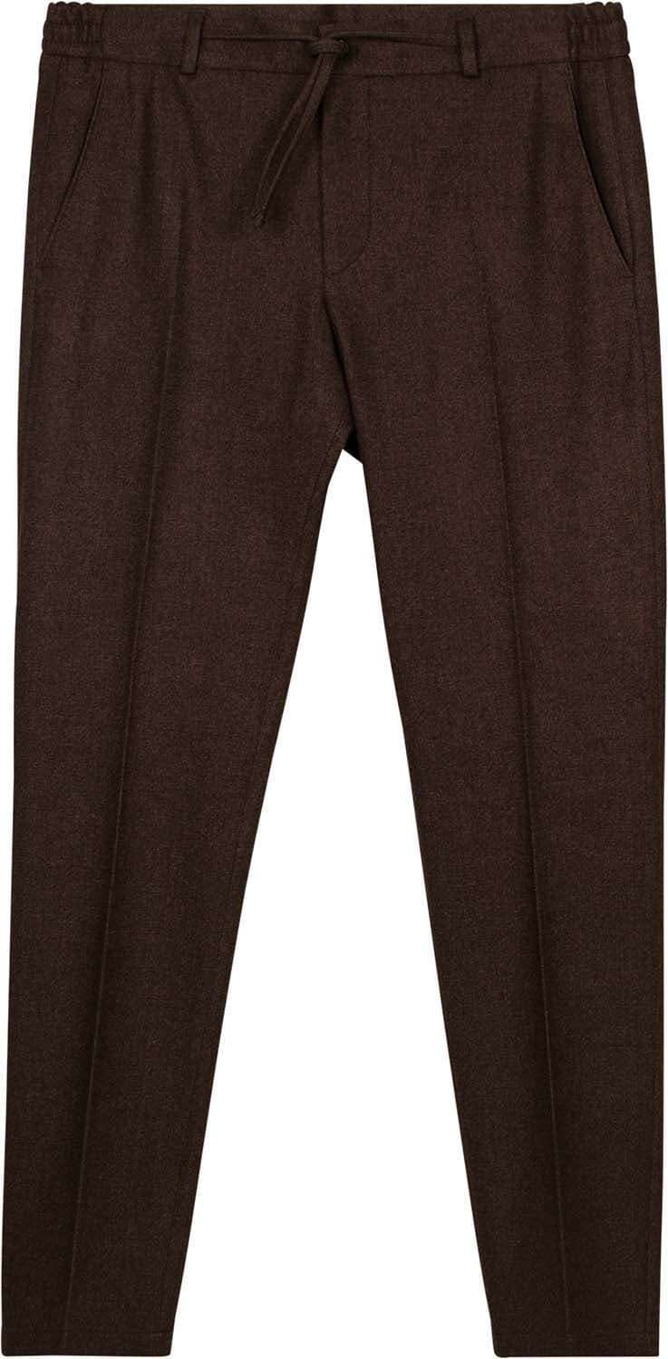 Giordano Pantalon Certosa Printed wol touch knit Bruin