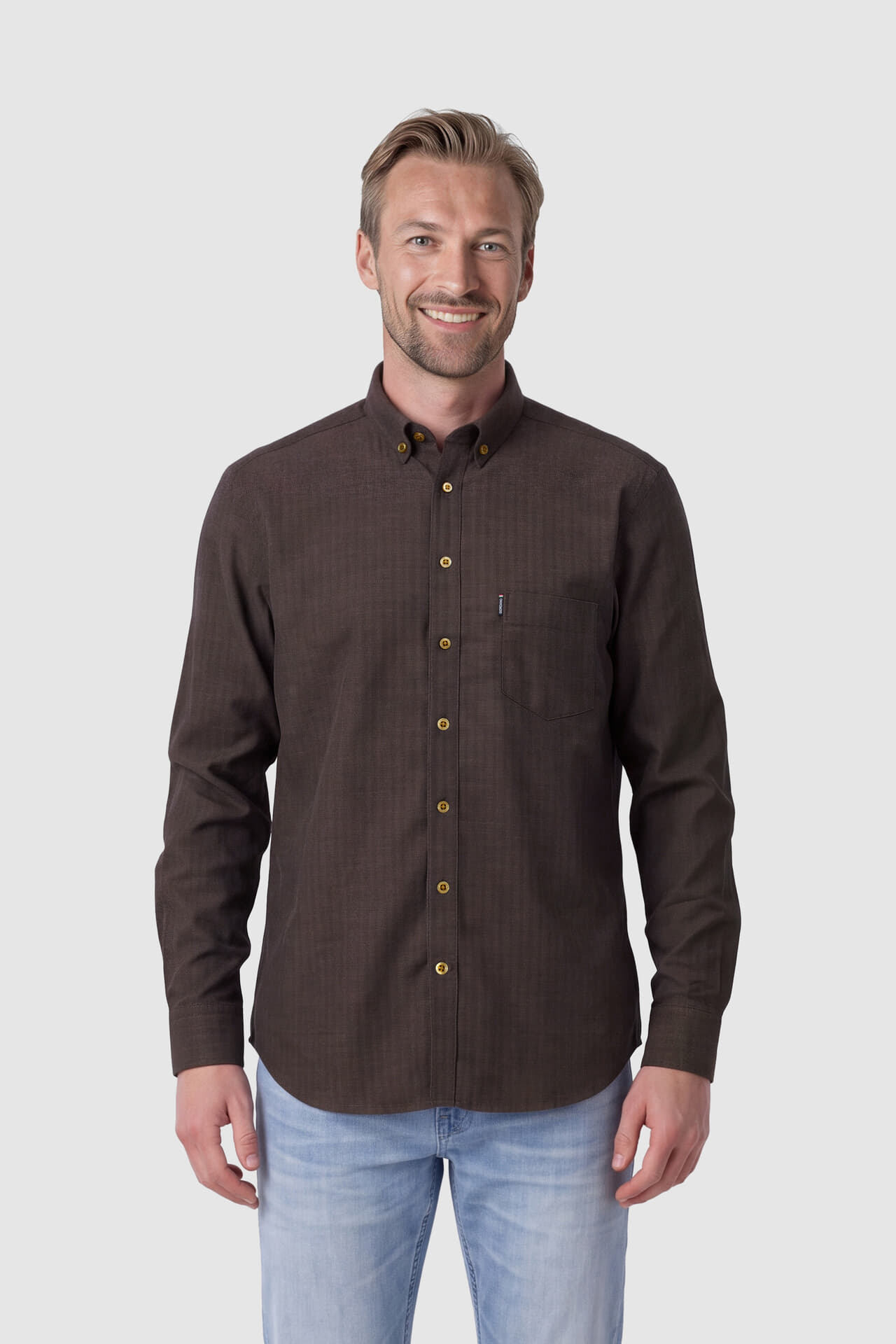 Giordano Overhemd Dino  Bruin