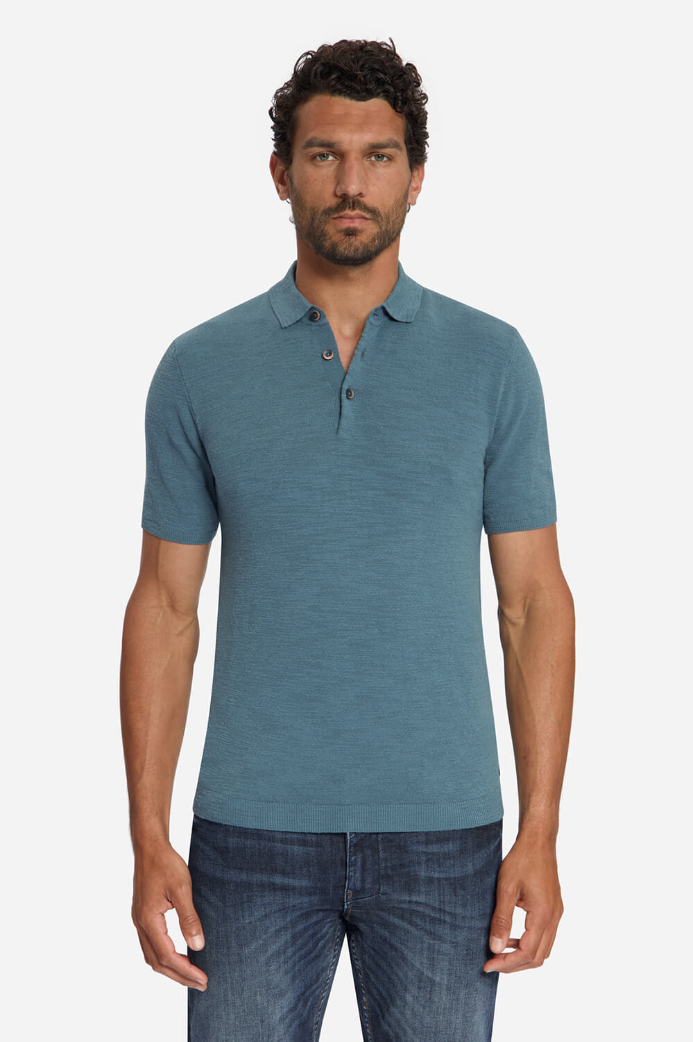 No Excess Polo Frote Indigo