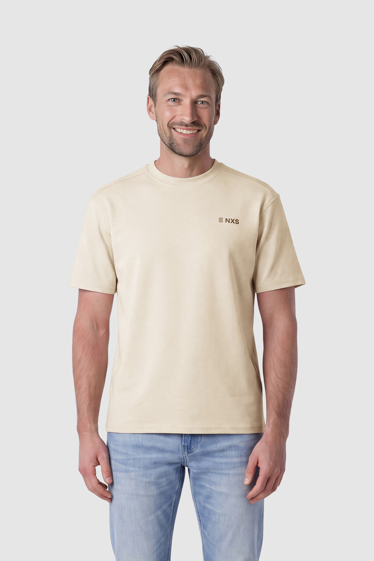 No Excess T-Shirt Crewneck Graphic Back print Grijs