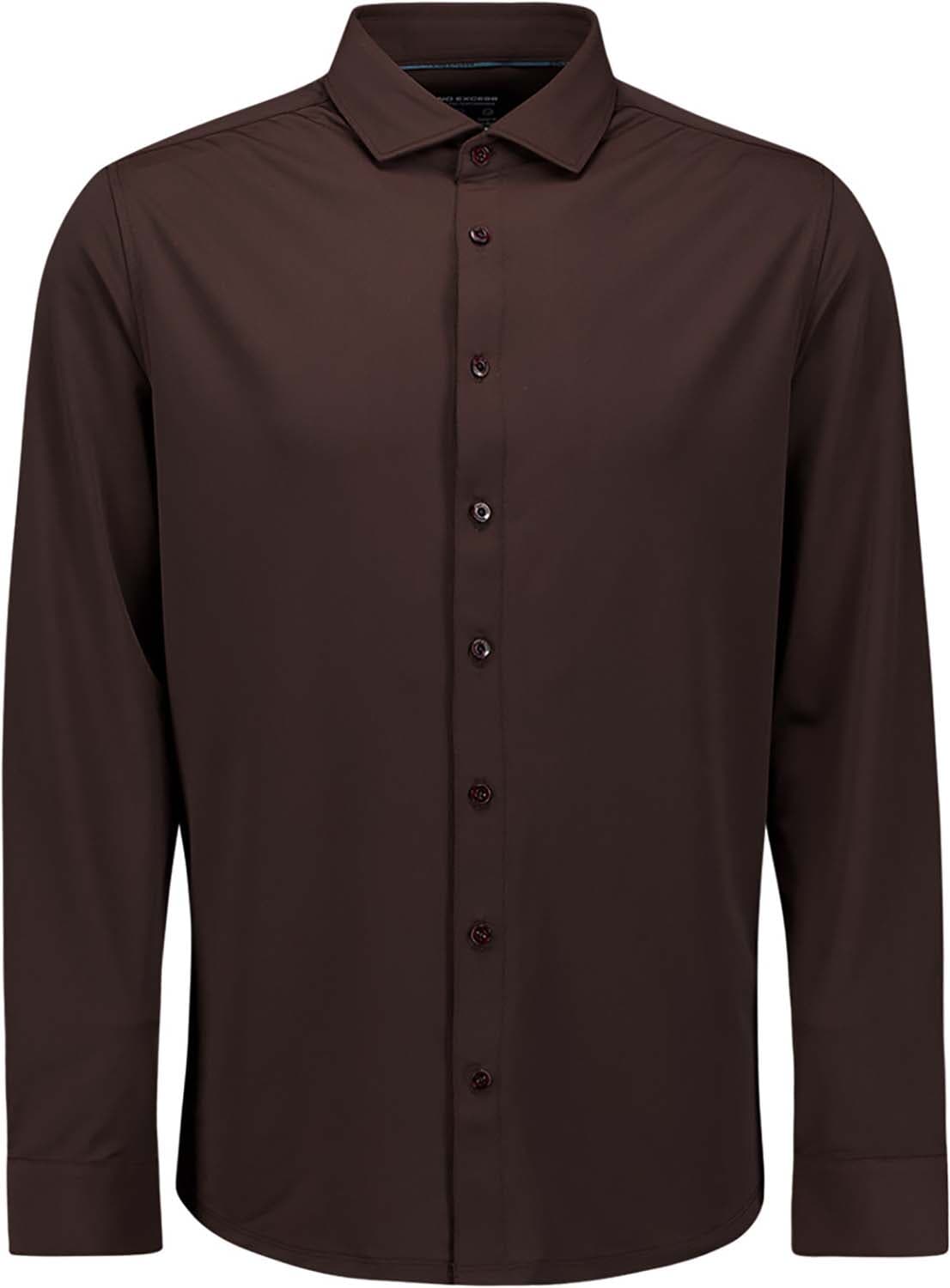 No Excess Overhemd Travel Jersey Sedoc Bruin