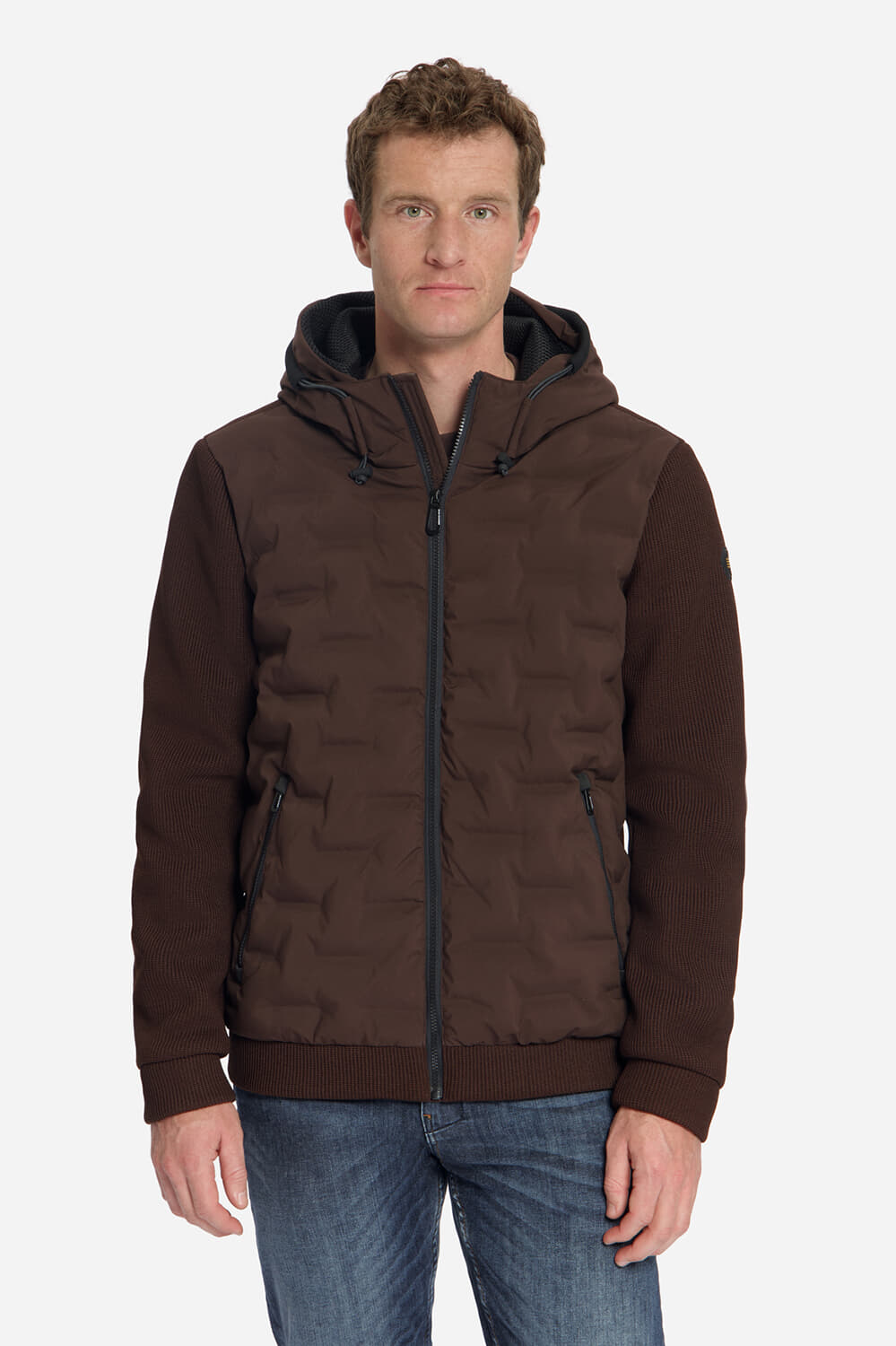No Excess Jas Cappuchon Kort Sealed Bruin