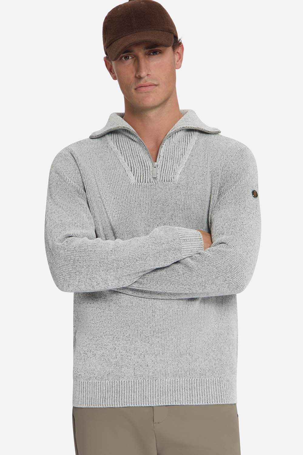 No Excess Trui Half-zip  Grijs