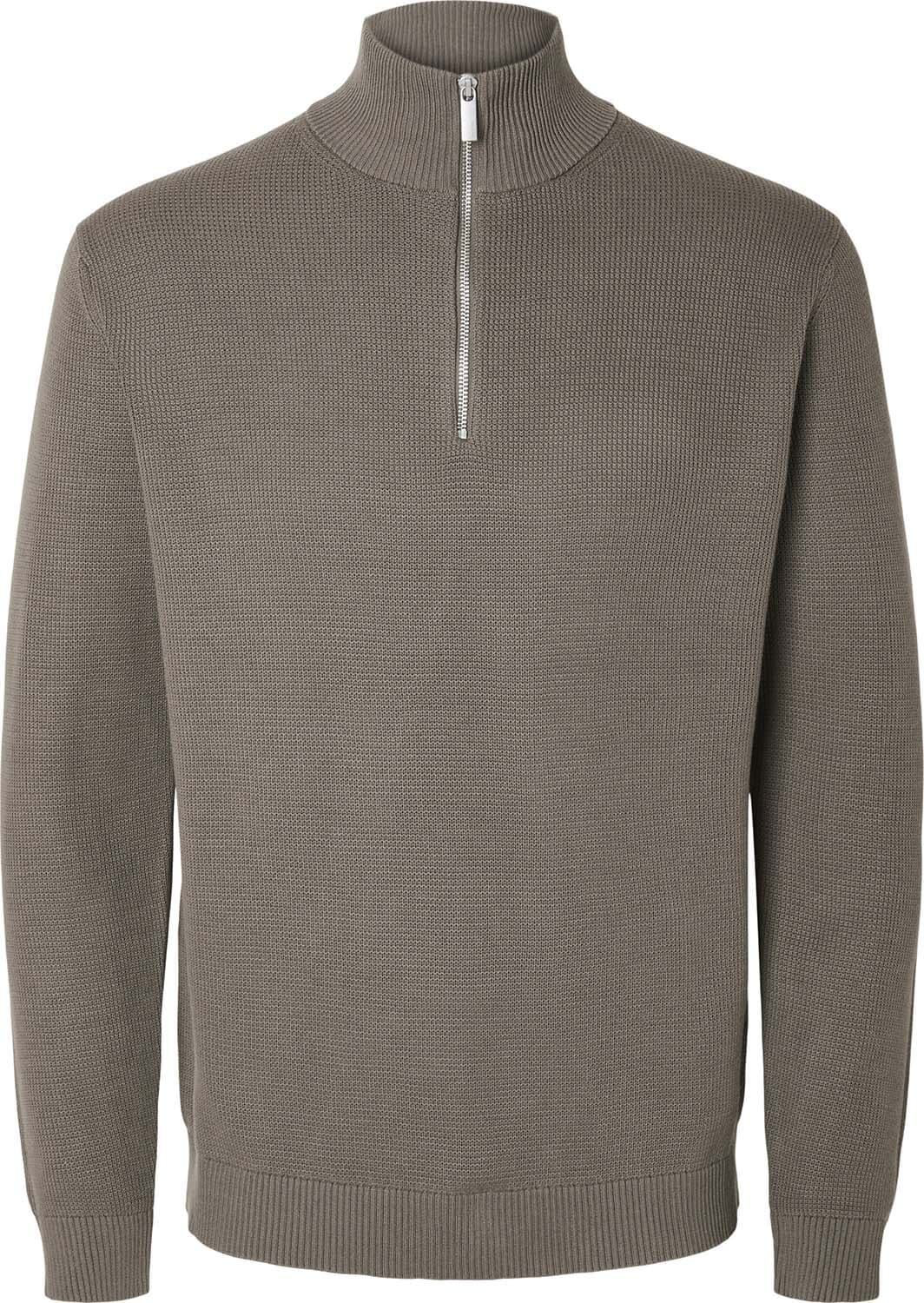 Selected Homme Trui  Half-zip Dane Kaki