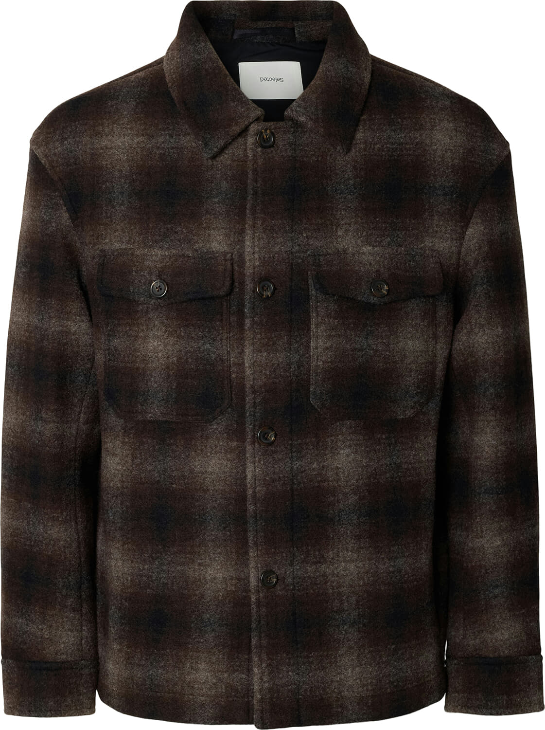 Selected Homme Wollen Jas Mitch Grijsblauw