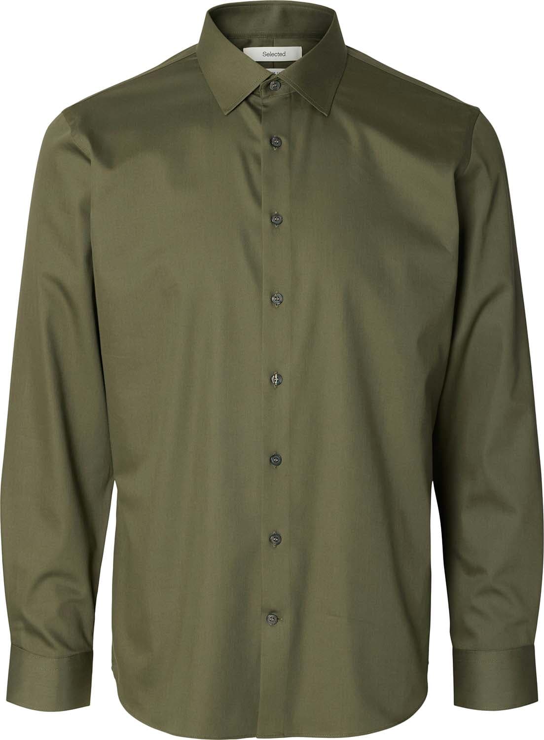 Selected Homme Overhemd Slimfilip Performance Groen