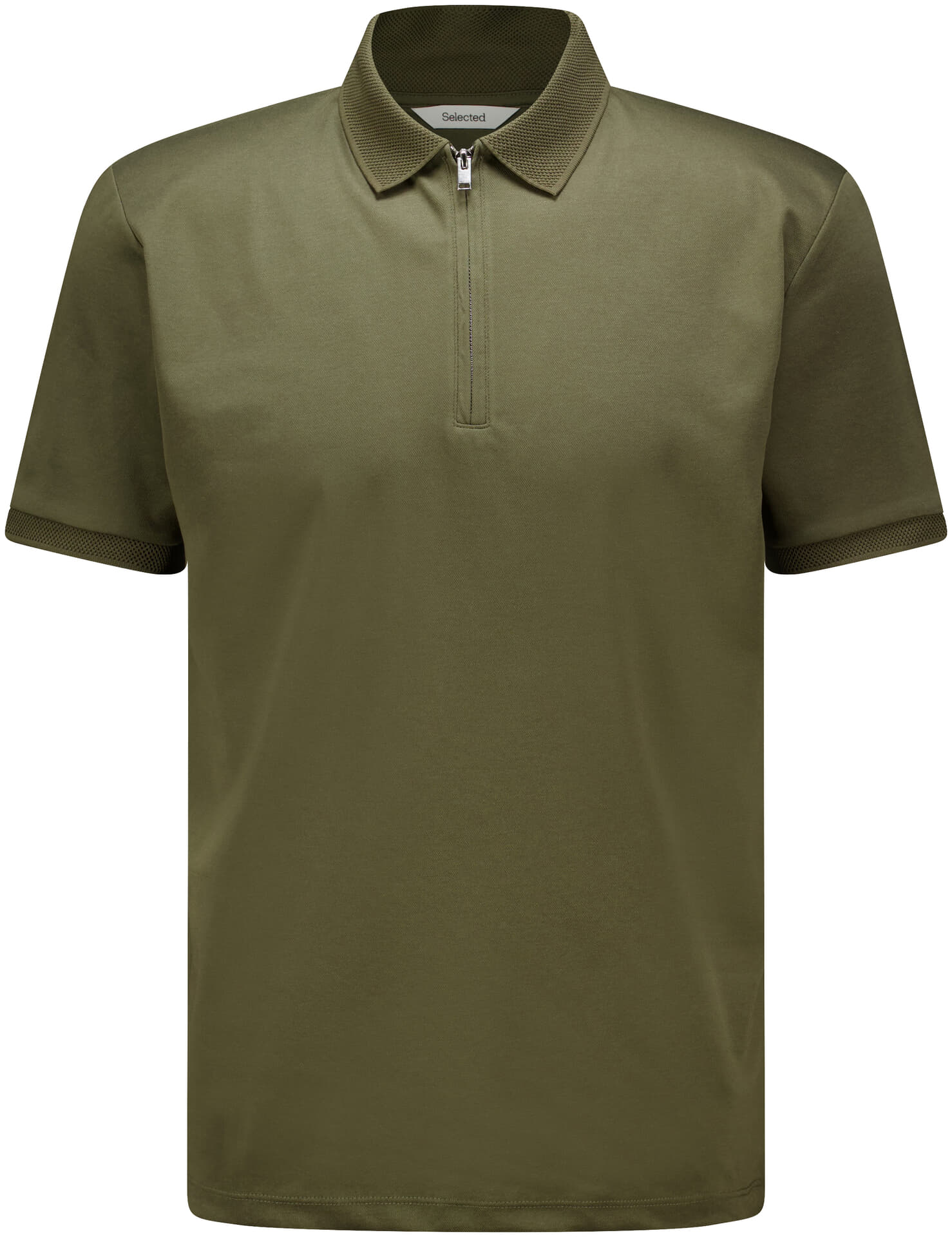 Selected Homme Polo Fave Zip Groen