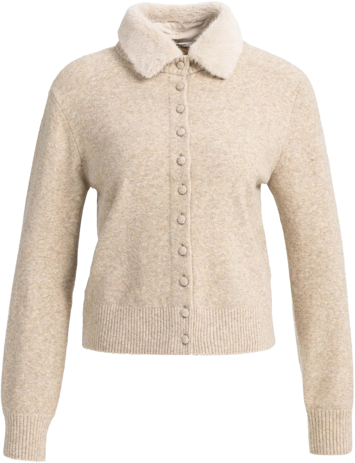 Yaya Vest Met Afneembare Kraag Beige