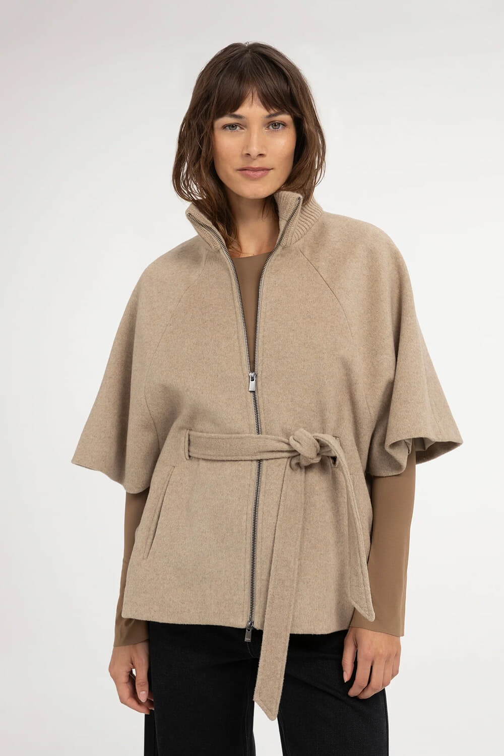 Yaya Trui met polokraag, lang model Camel