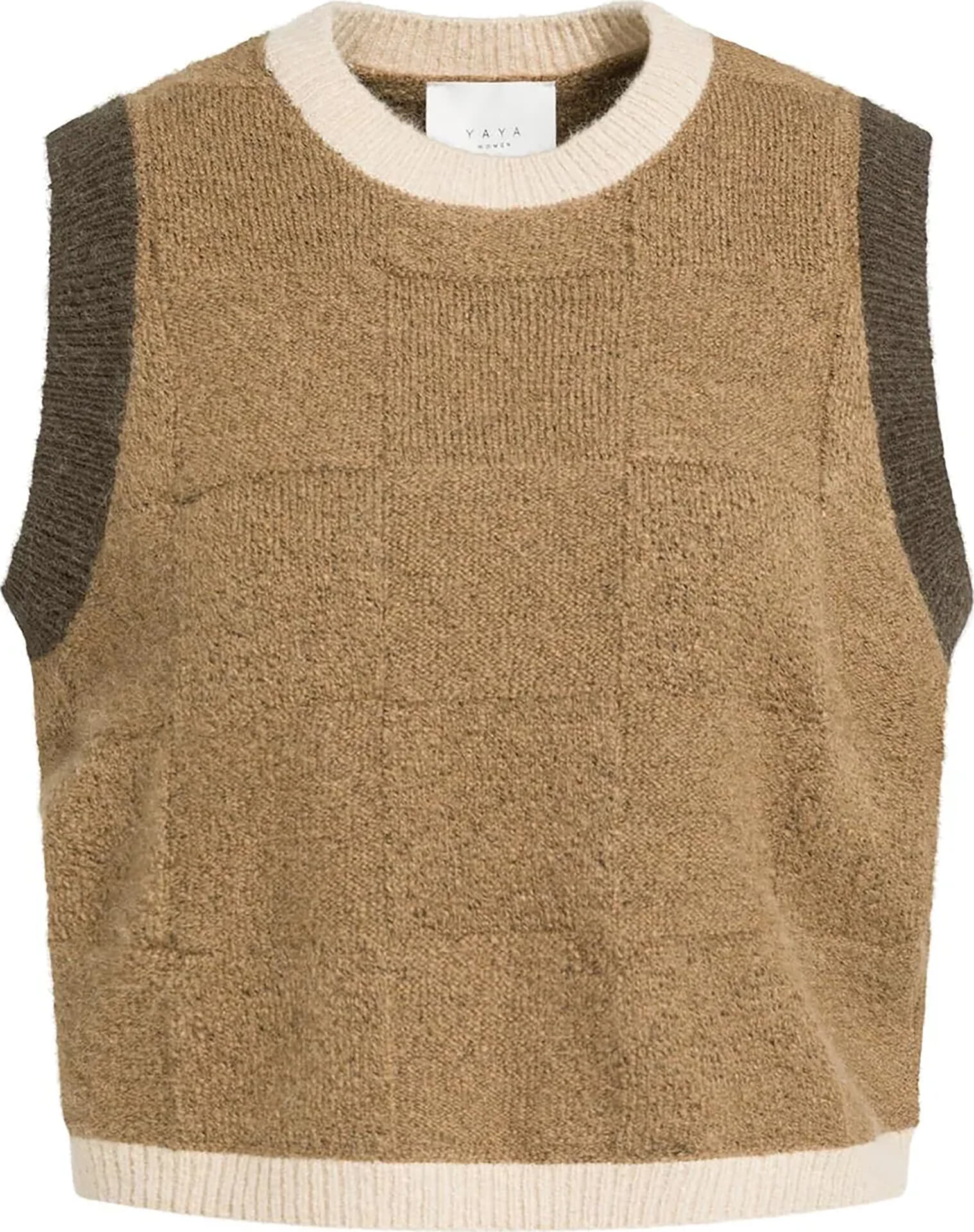 Yaya Spencer met geruite textuur Bruin