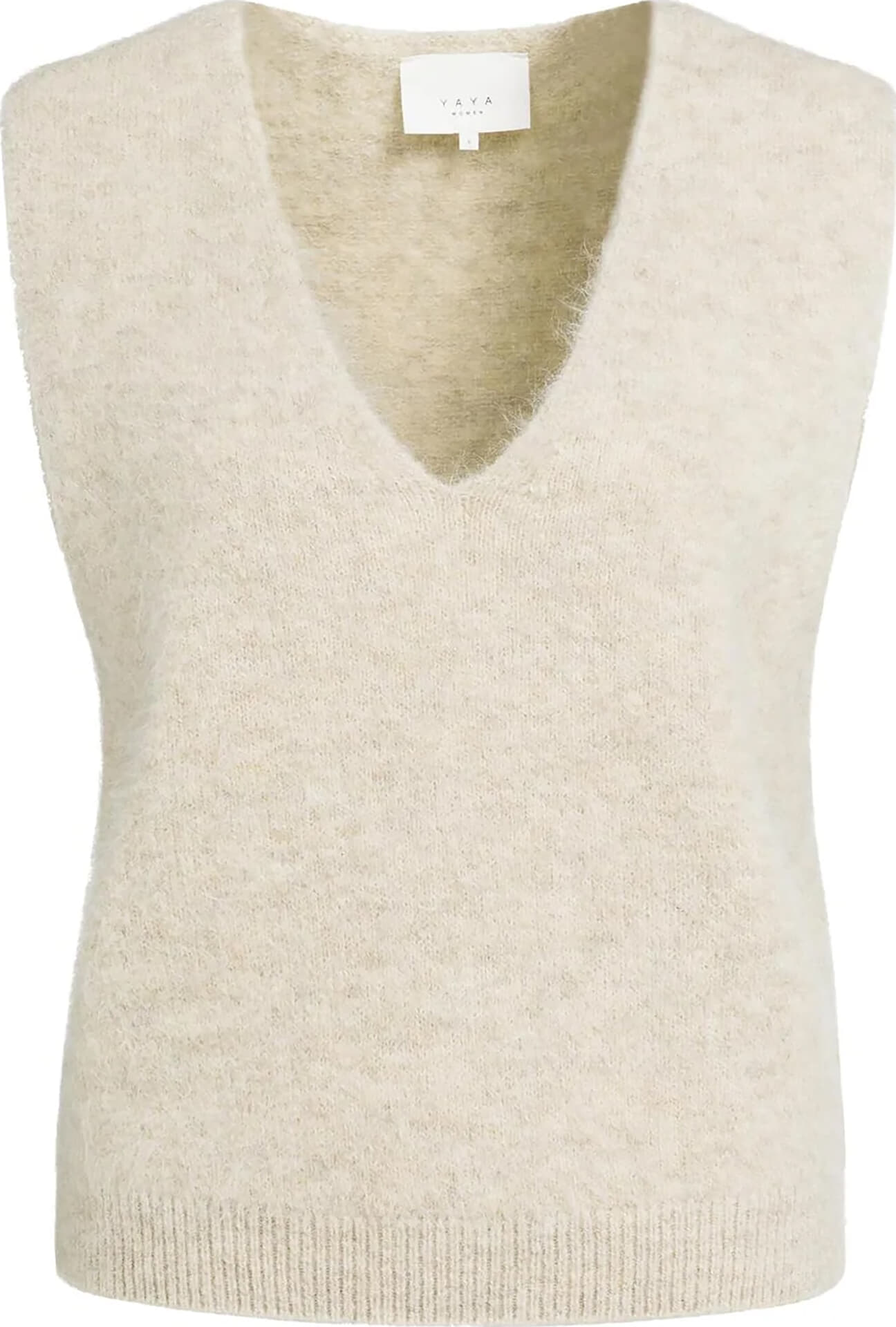 Yaya Spencer met diepe V-hals Beige