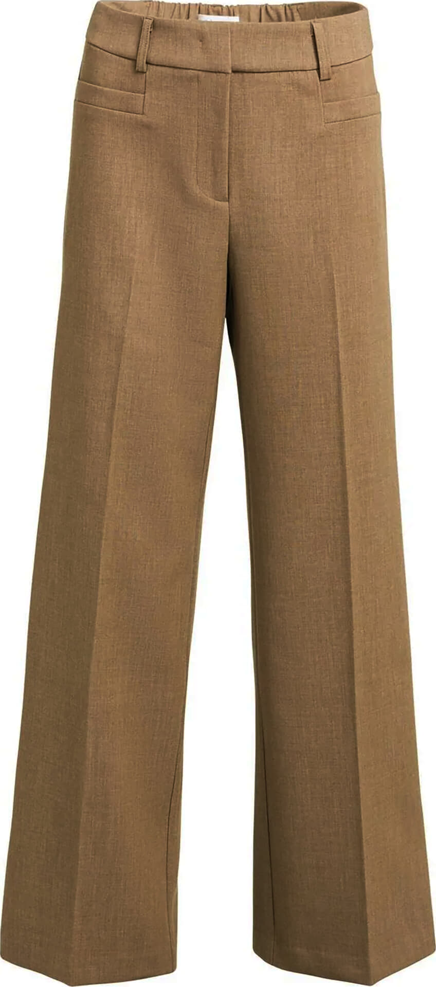 Yaya Geweven broek met rechte pijpe Bruin