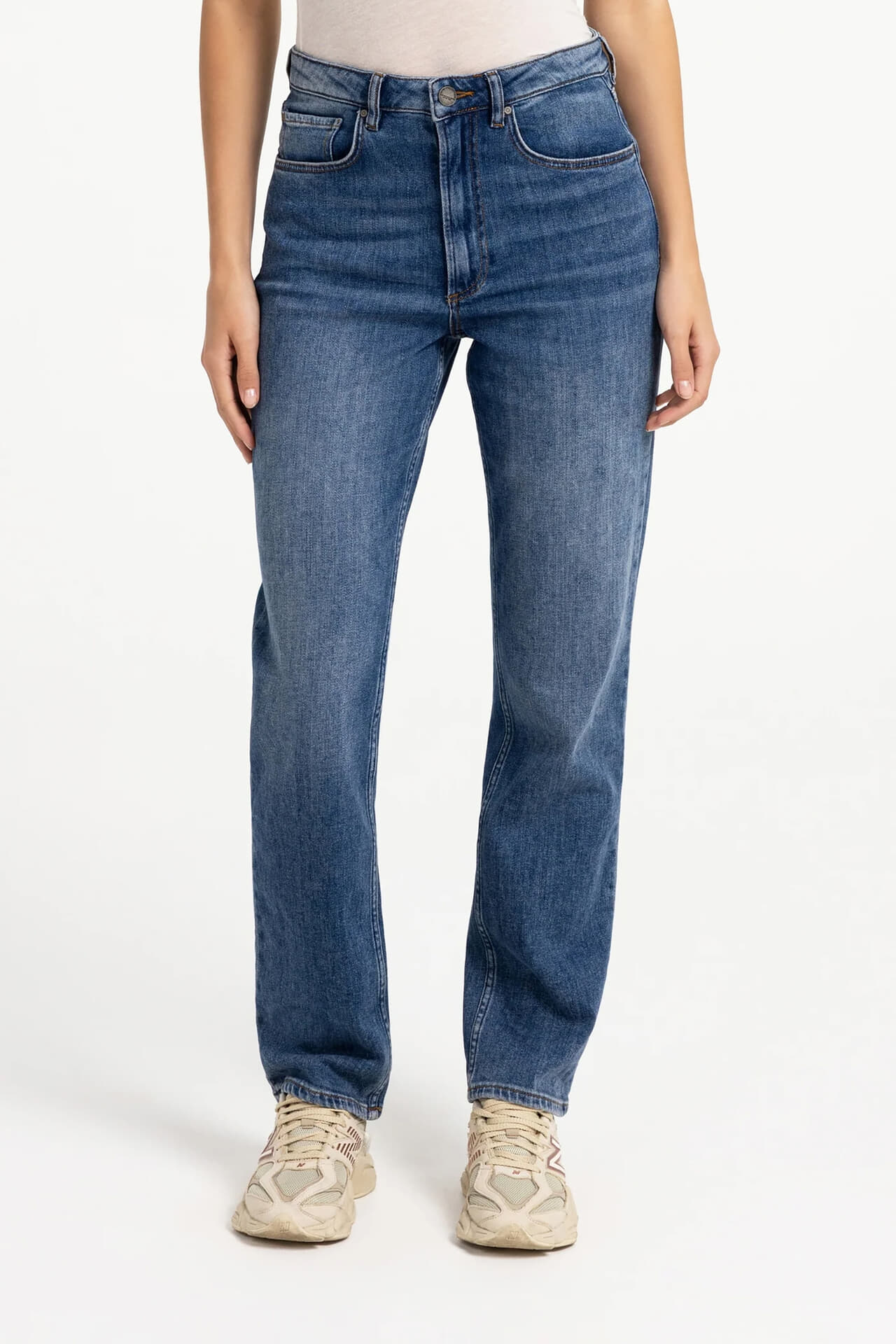 Yaya Spijkerbroek Rechte Smalle Jeans donker