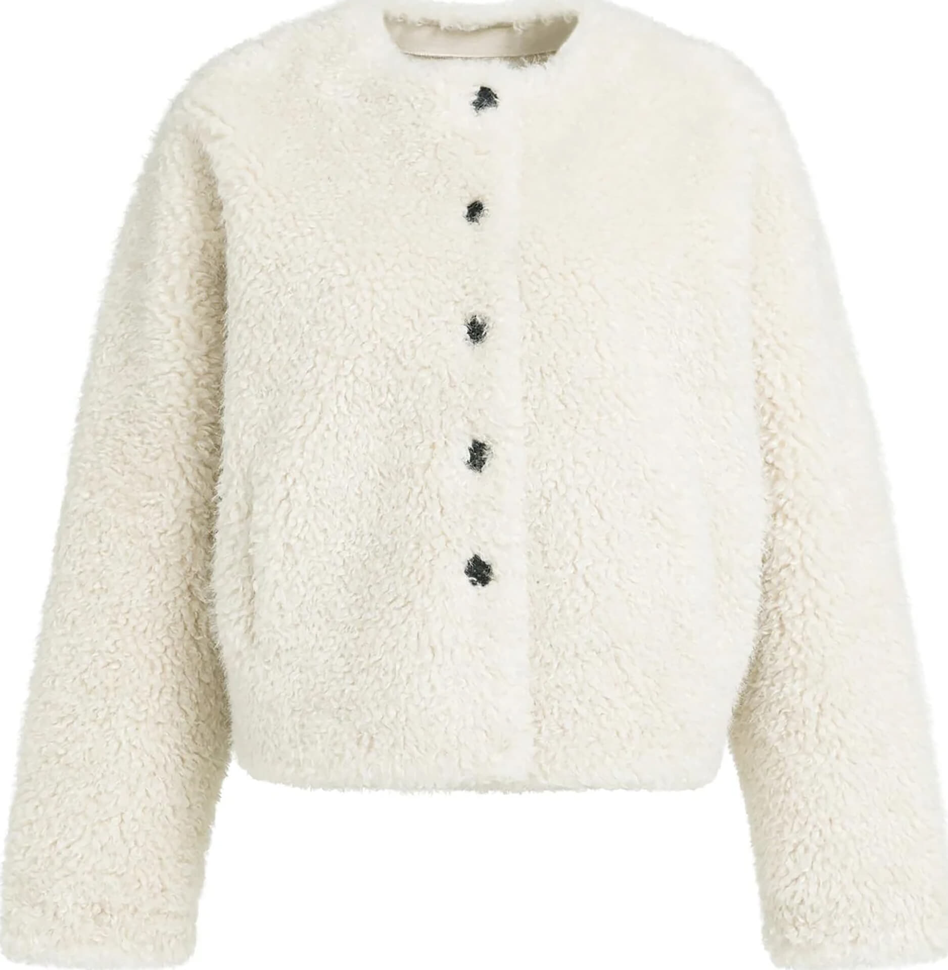 Yaya Oversized korte jas van imitat Beige