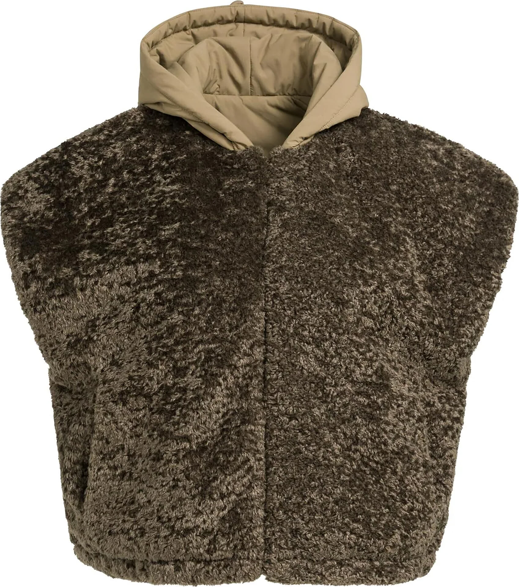 Yaya Omkeerbare bodywarmer van imit Bruin