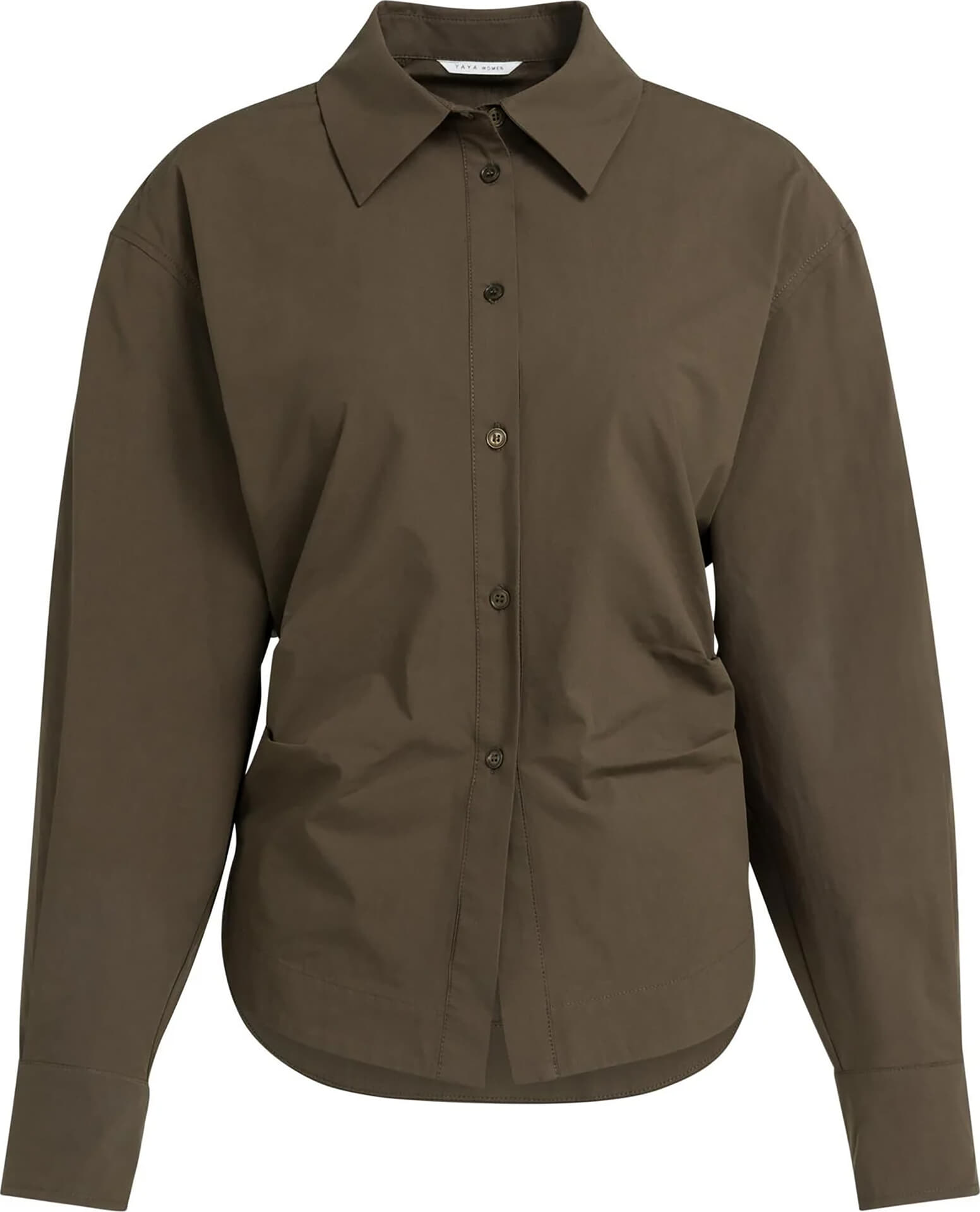 Yaya Blouse met tailleaccent  Bruin