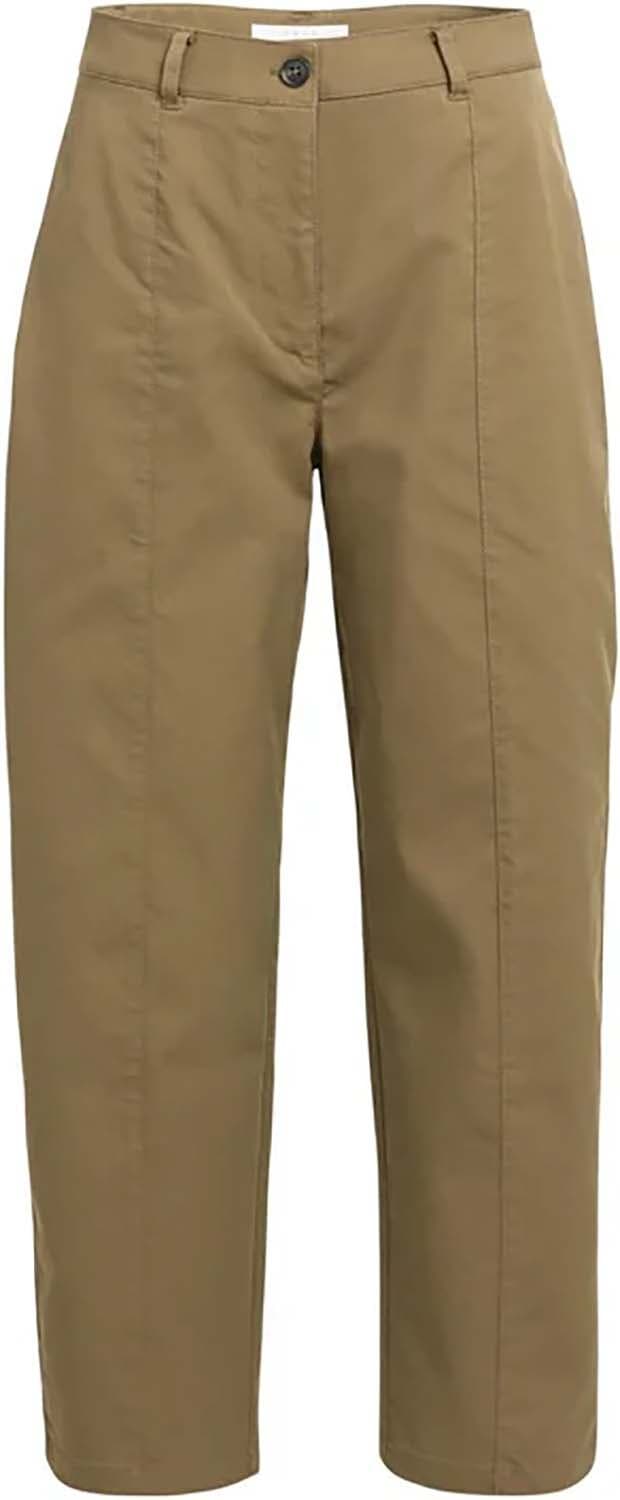 Yaya Geweven loose-fit broek met re Bruin