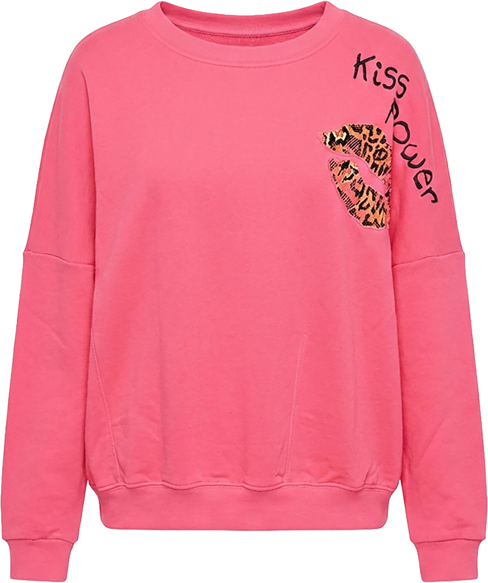 Miss Goodlife Roundneck Kiss power Roze