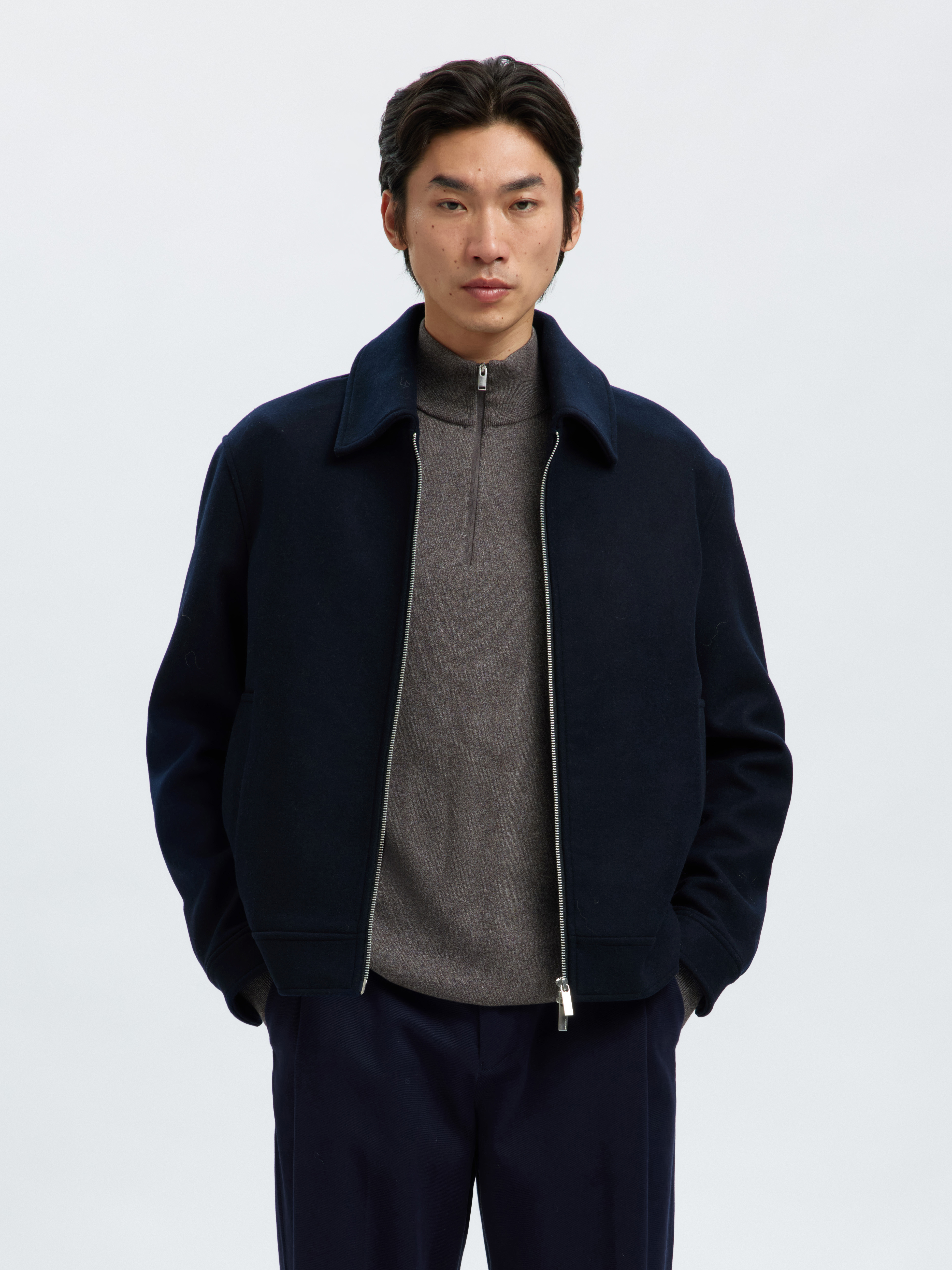 Selected Homme Overshirt Philip Lano Navy
