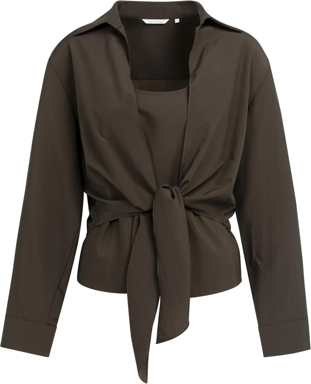 Yaya Blouse  Donker Bruin