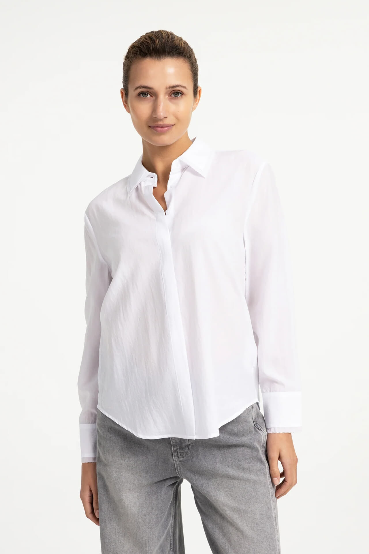 Yaya Blouse met kraagdetails Wit
