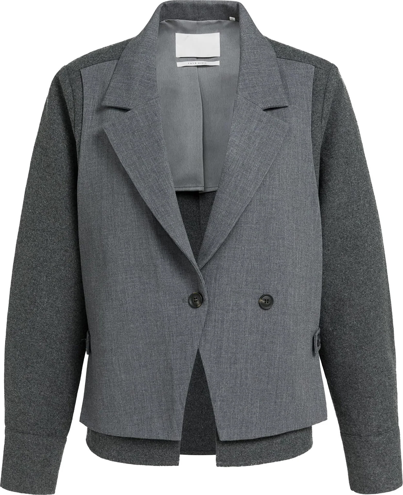 Yaya Geweven, losvallende blazer me Antraciet