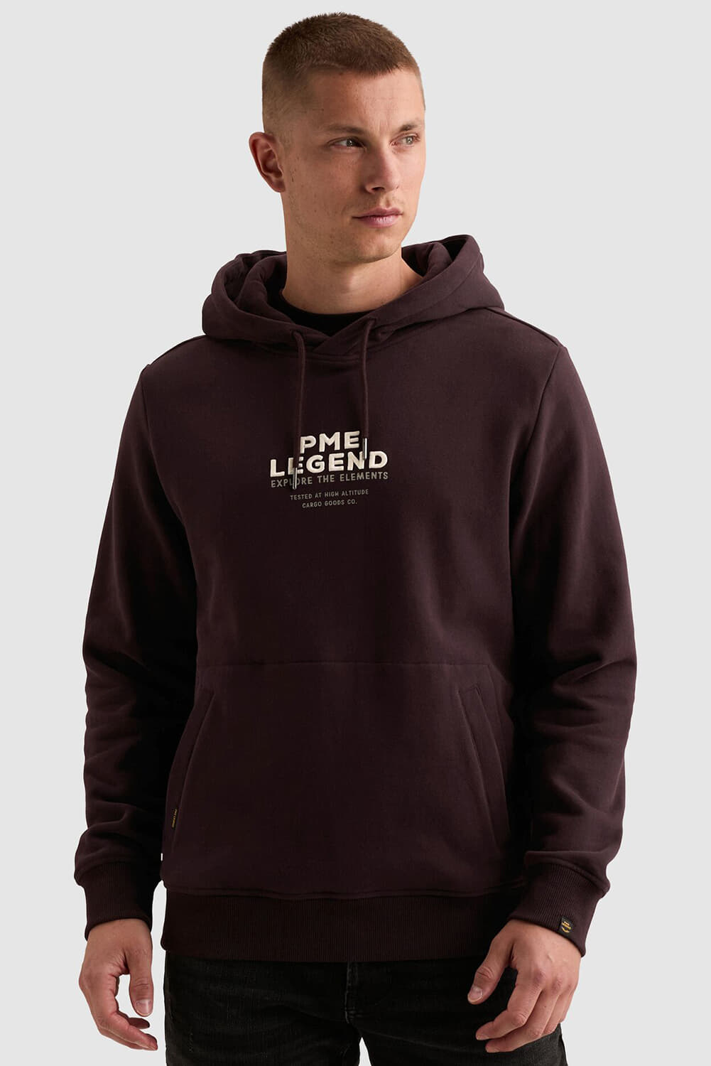 Pme Legend Hoodie Dry Peached Semi Brushed Paars