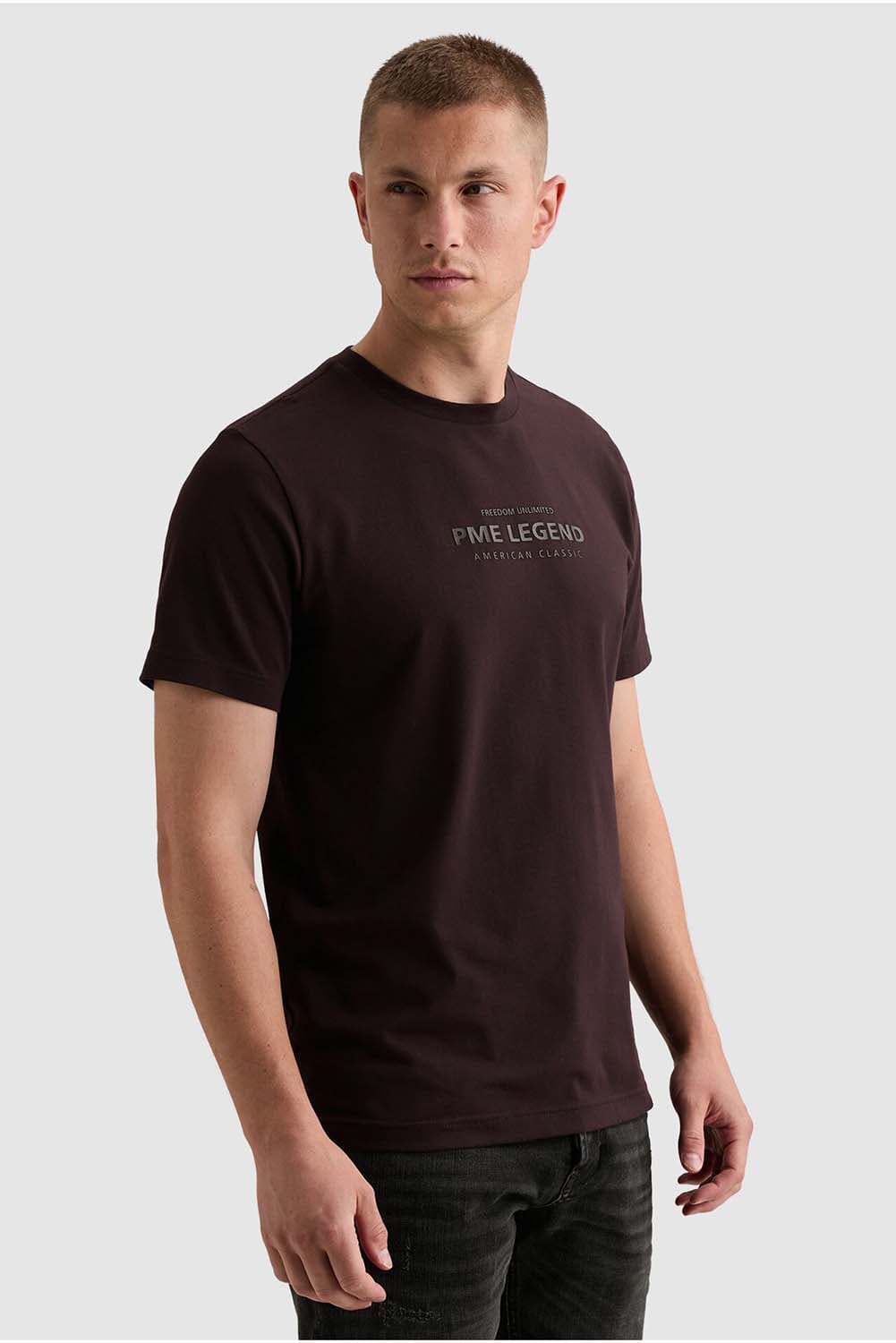 Pme Legend T-shirt katoen elastaan Paars