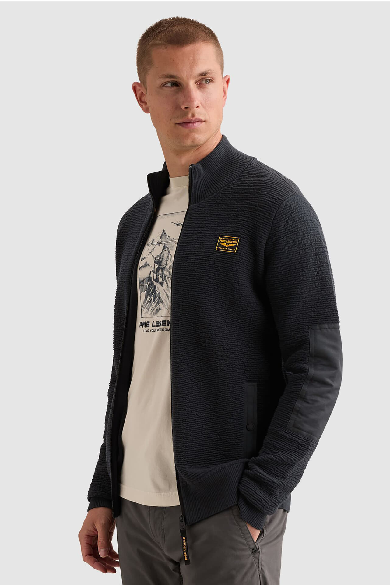 Pme Legend Vest Texture Yarn Navy