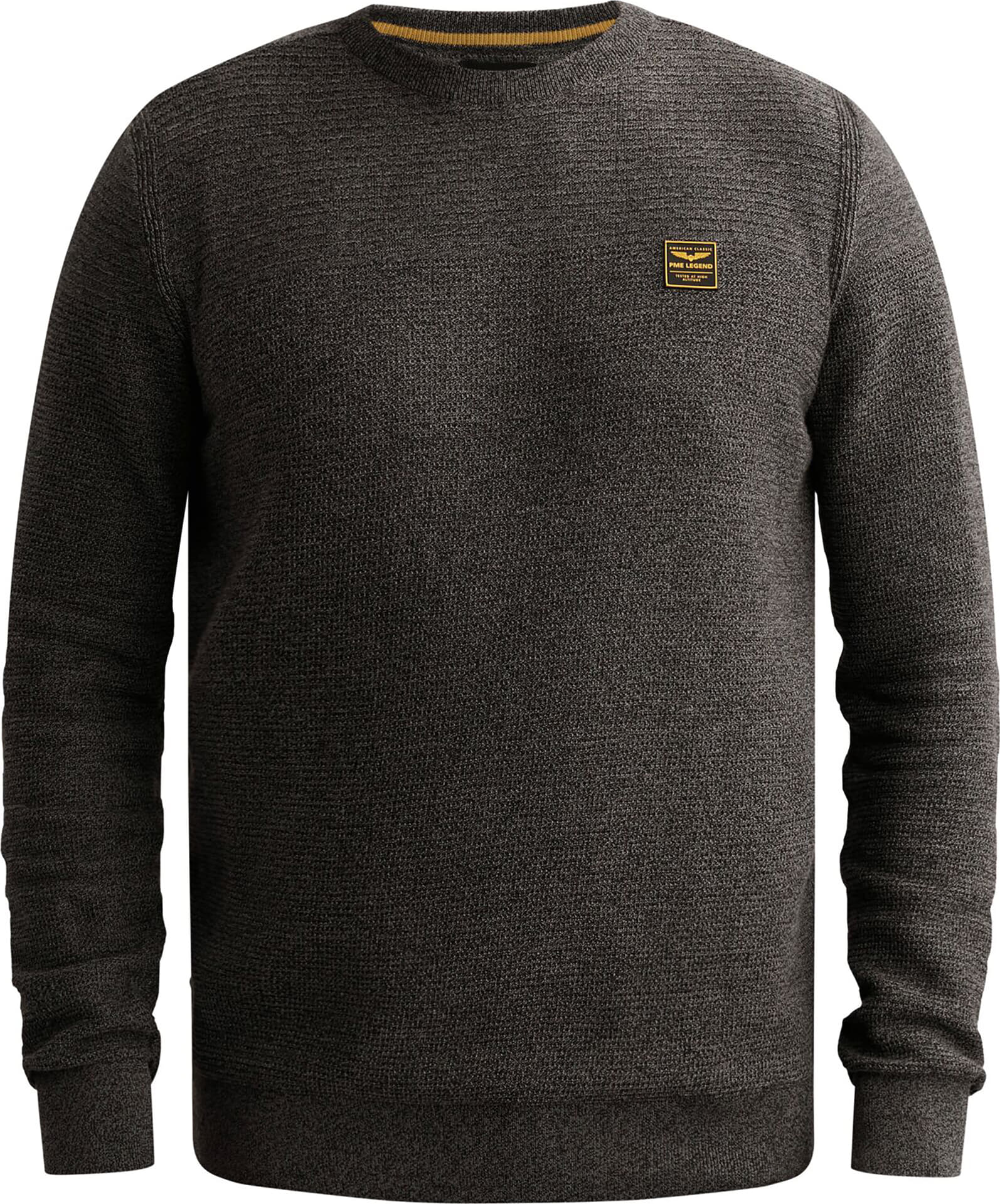 Pme Legend R-neck cotton mouline Zwart