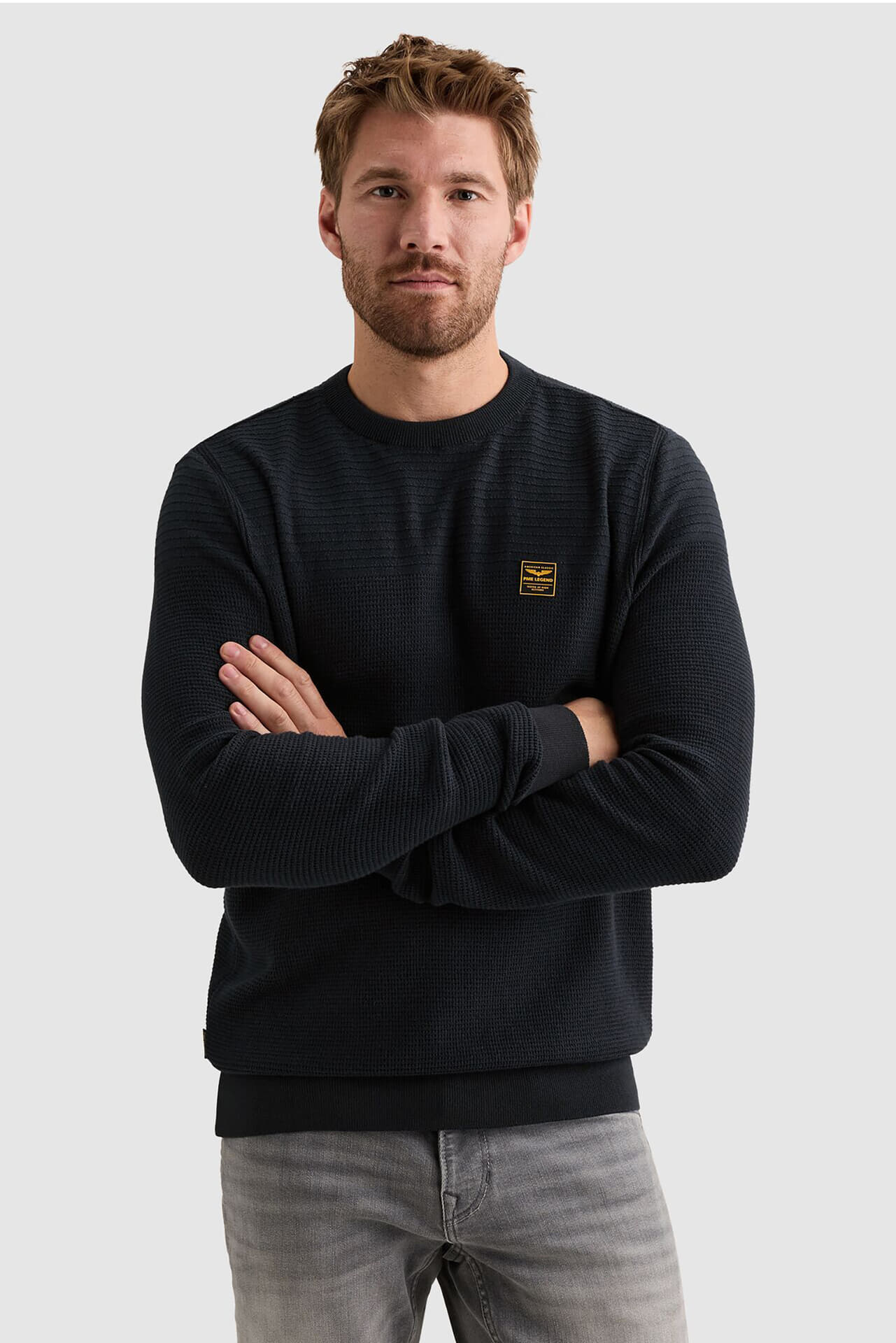 Pme Legend R-neck cotton mouline Navy
