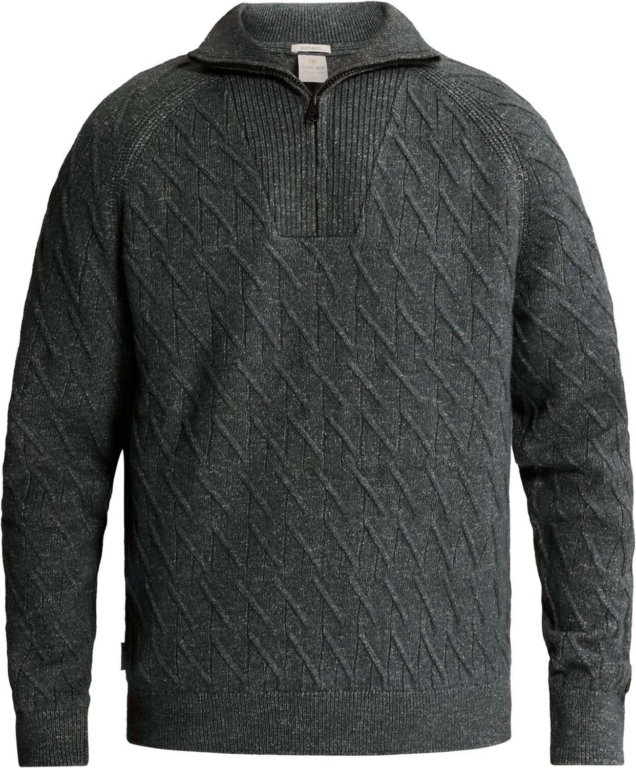 Cast Iron Half-zip Trui collar regular fit Grijs