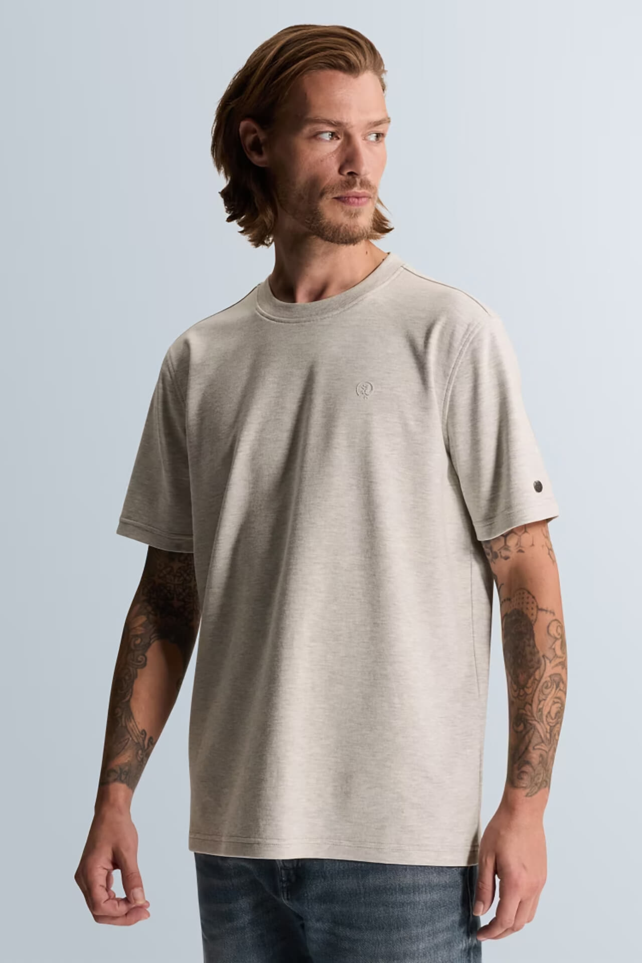 Cast Iron T-shirt regular fit  Grijs