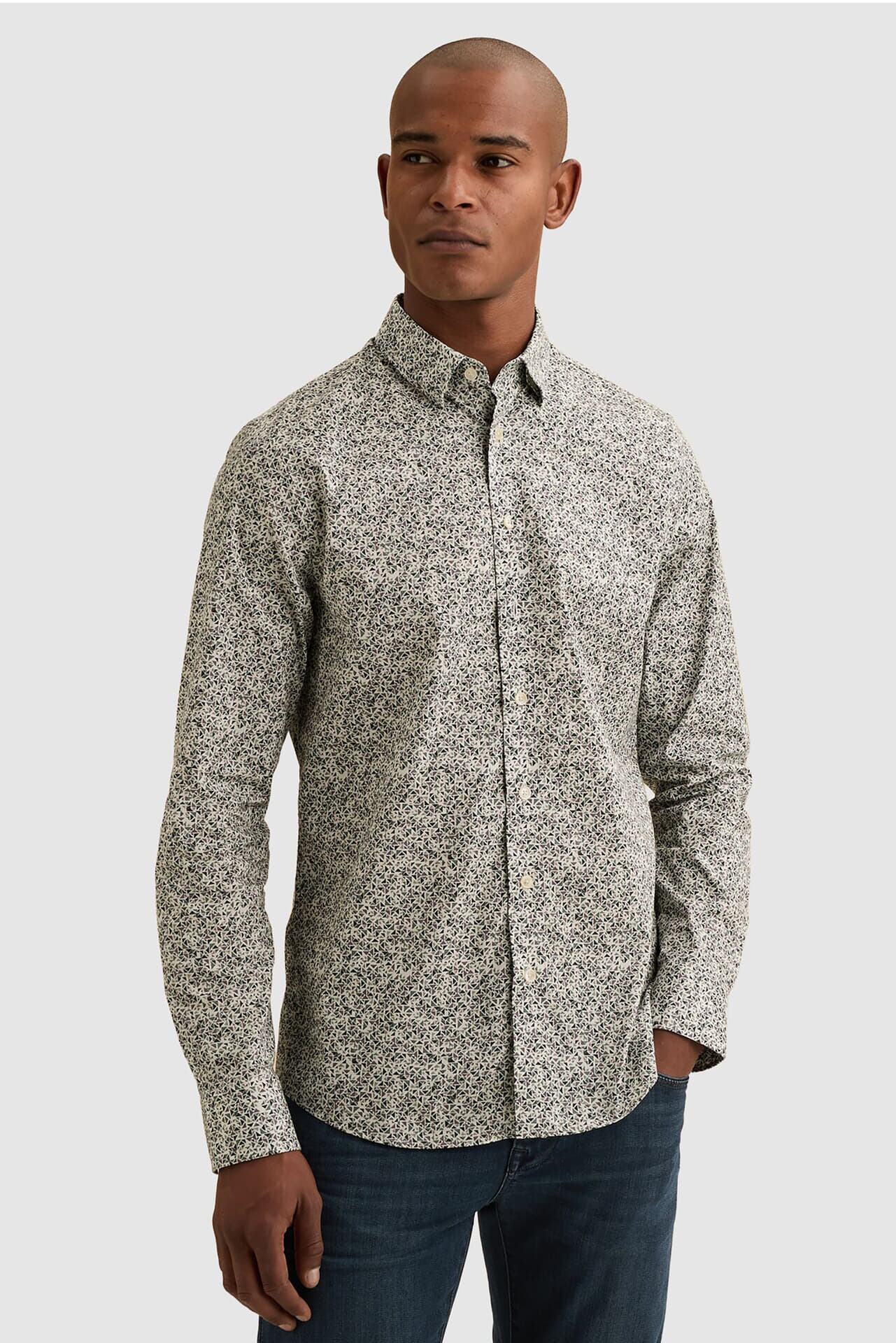 Vanguard Overhemd Print on poplin Wit