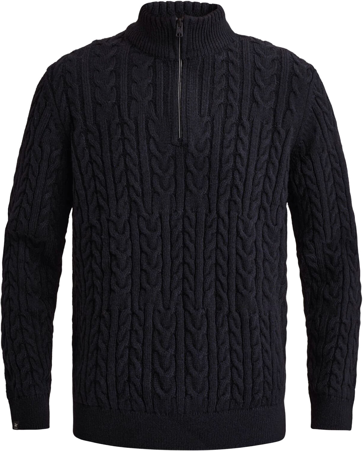 Vanguard Trui Half Zip Collar Wool Blend Indigo