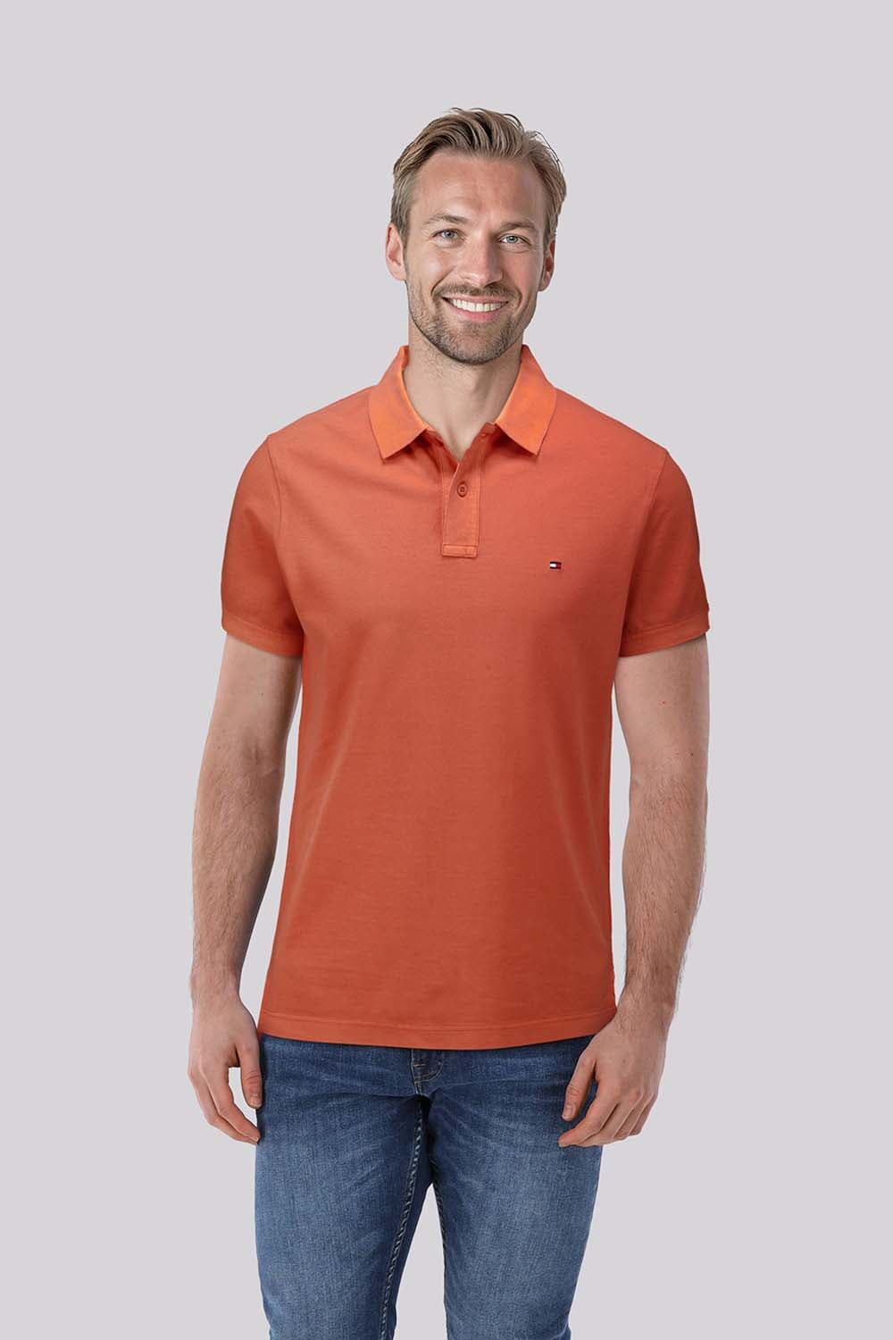 Tommy Hilfiger Polo Regular Fit Oranje