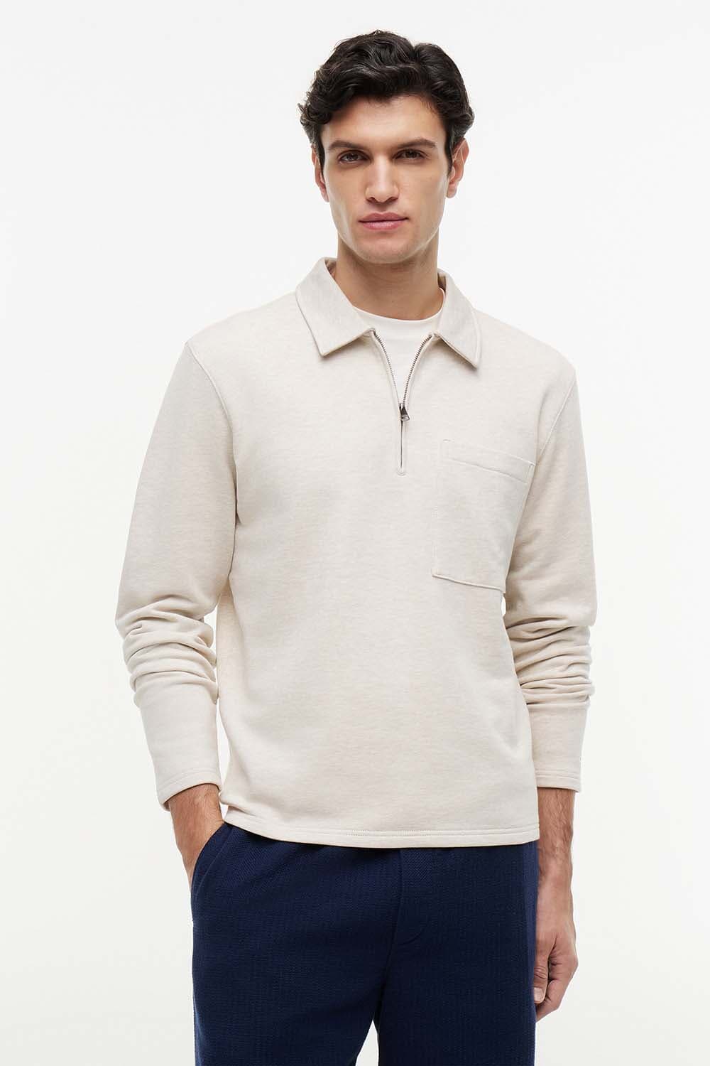 Tommy Hilfiger Trui Half-zip  Beige