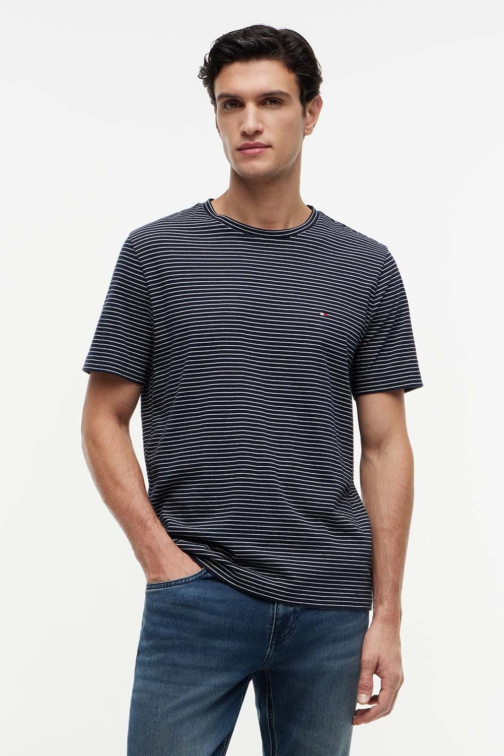 Tommy Hilfiger seasonal stripe tee Navy