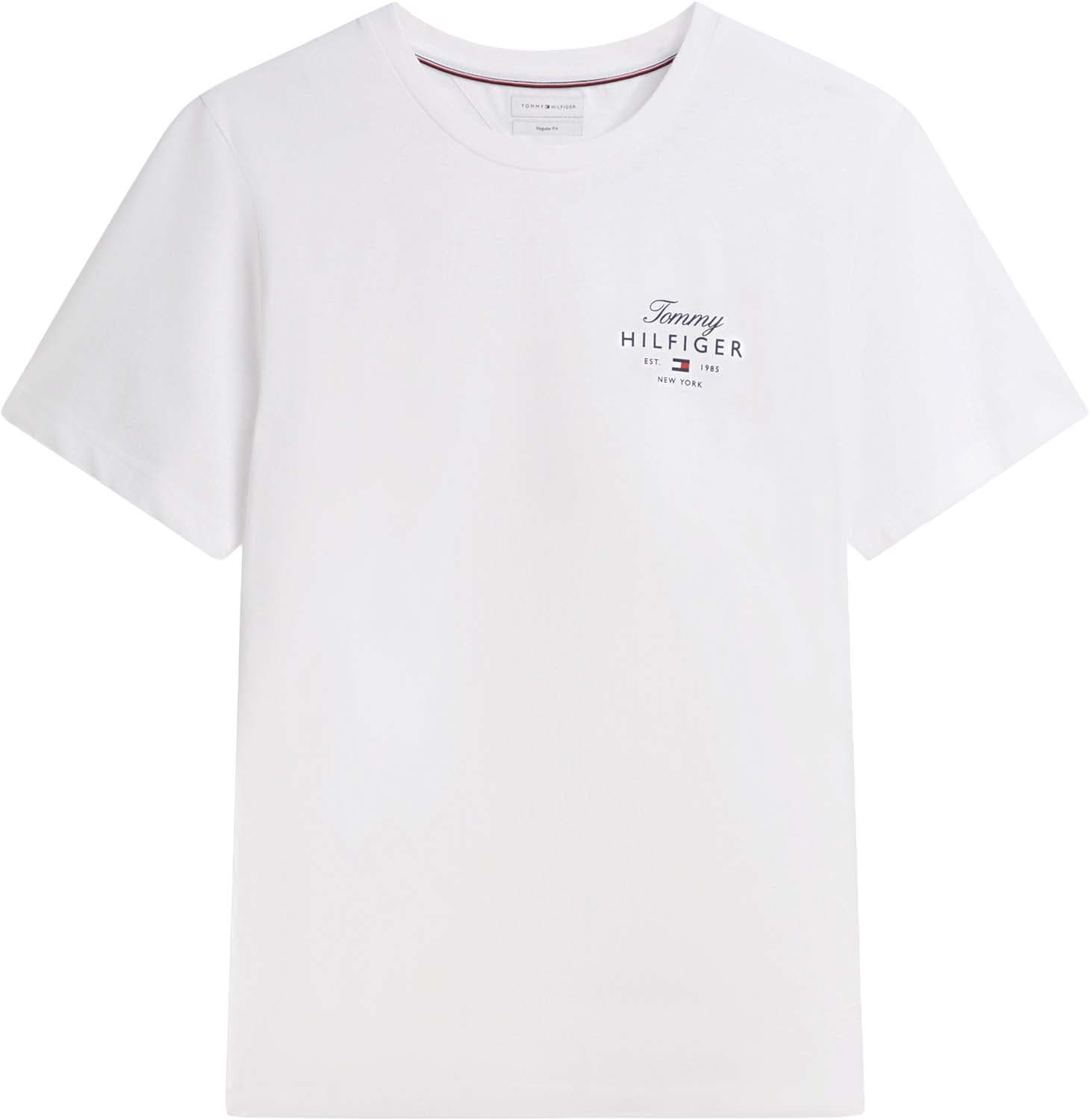 Tommy Hilfiger script stack regular tee Wit